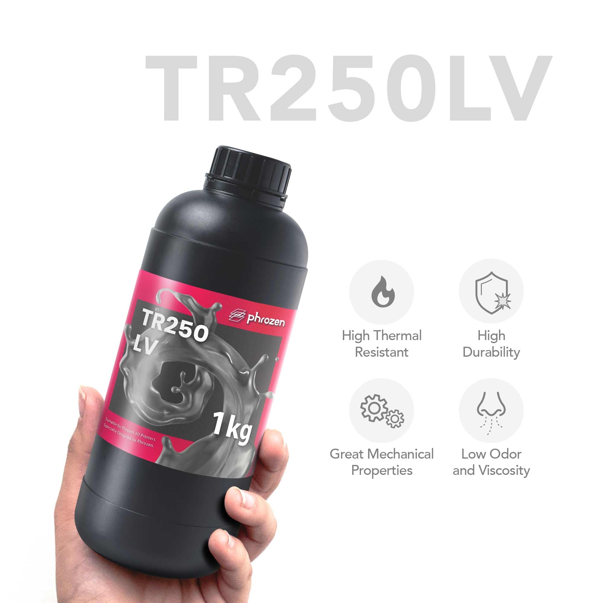 Phrozen High Temp 3D Printer Resin [Tr250Lv], Functional Resin Hdt80 C 405Nm Dlp Lcd Uv Curing Photopolymer Resin For Prototypin