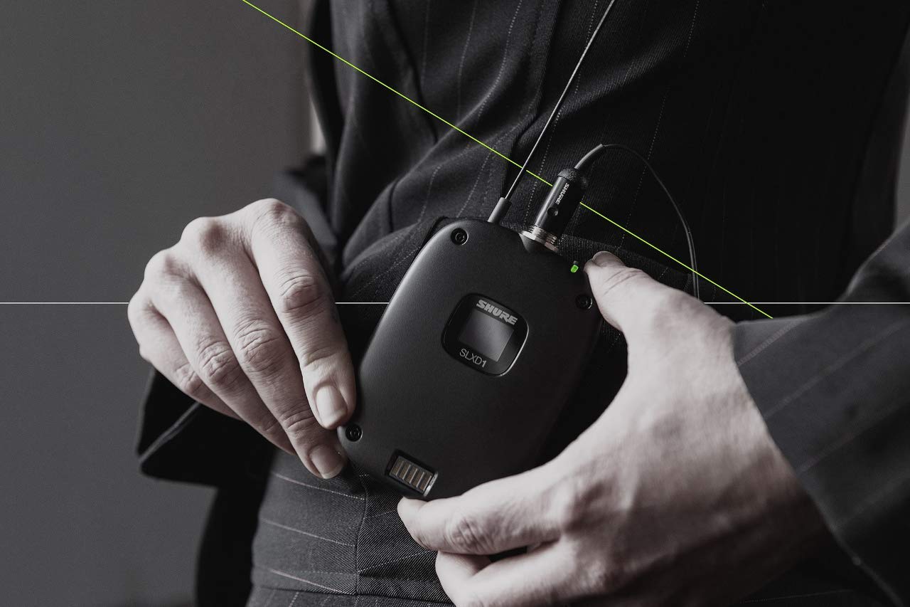 Shure Slxd1 Bodypack Transmitter - For Use With Slx-D Digital Wireless Systems, Receiver Sold Separately | H55 Band (Slxd1=-H55)