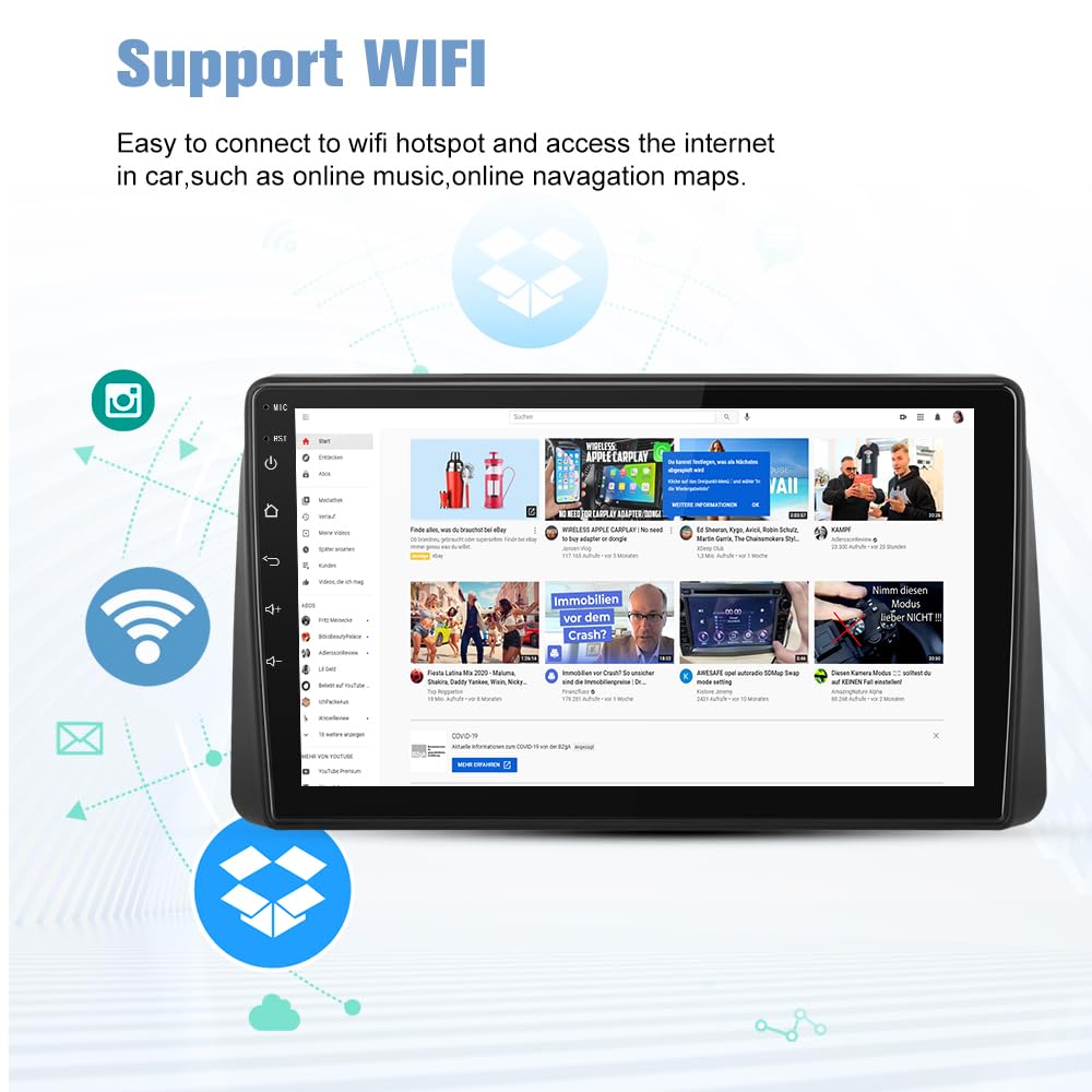 Car Radio Stereo For Dodge Grand Caravan 2008-2020 Chrysler Town & Country 2011-2016 With Carplay Android Auto