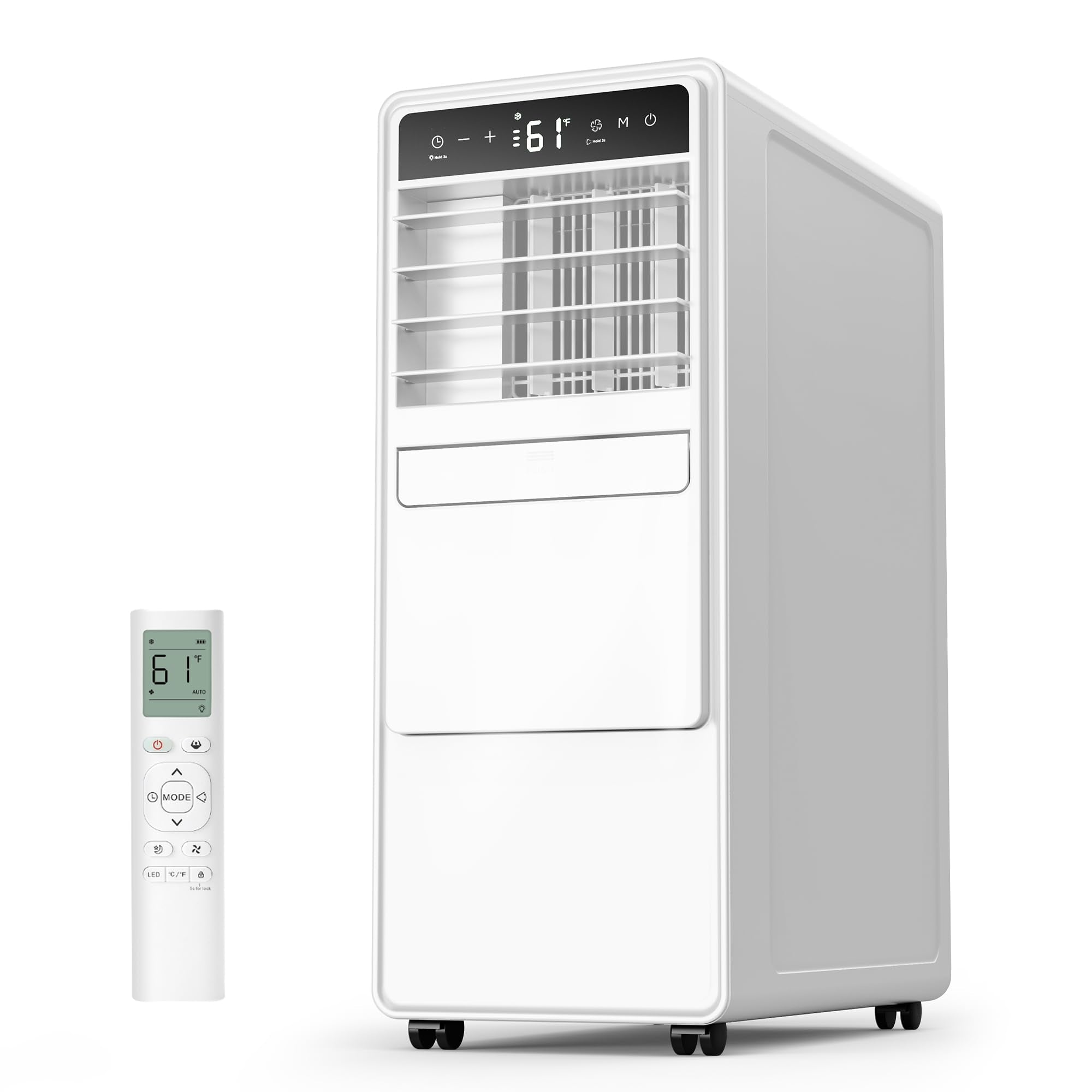 DOMANKI 12000 BTU Portable Air Conditioners for Room up to 500 sq.ft, 3-in-1 Free Standing Quiet Portable AC Unit with Fan & Deh