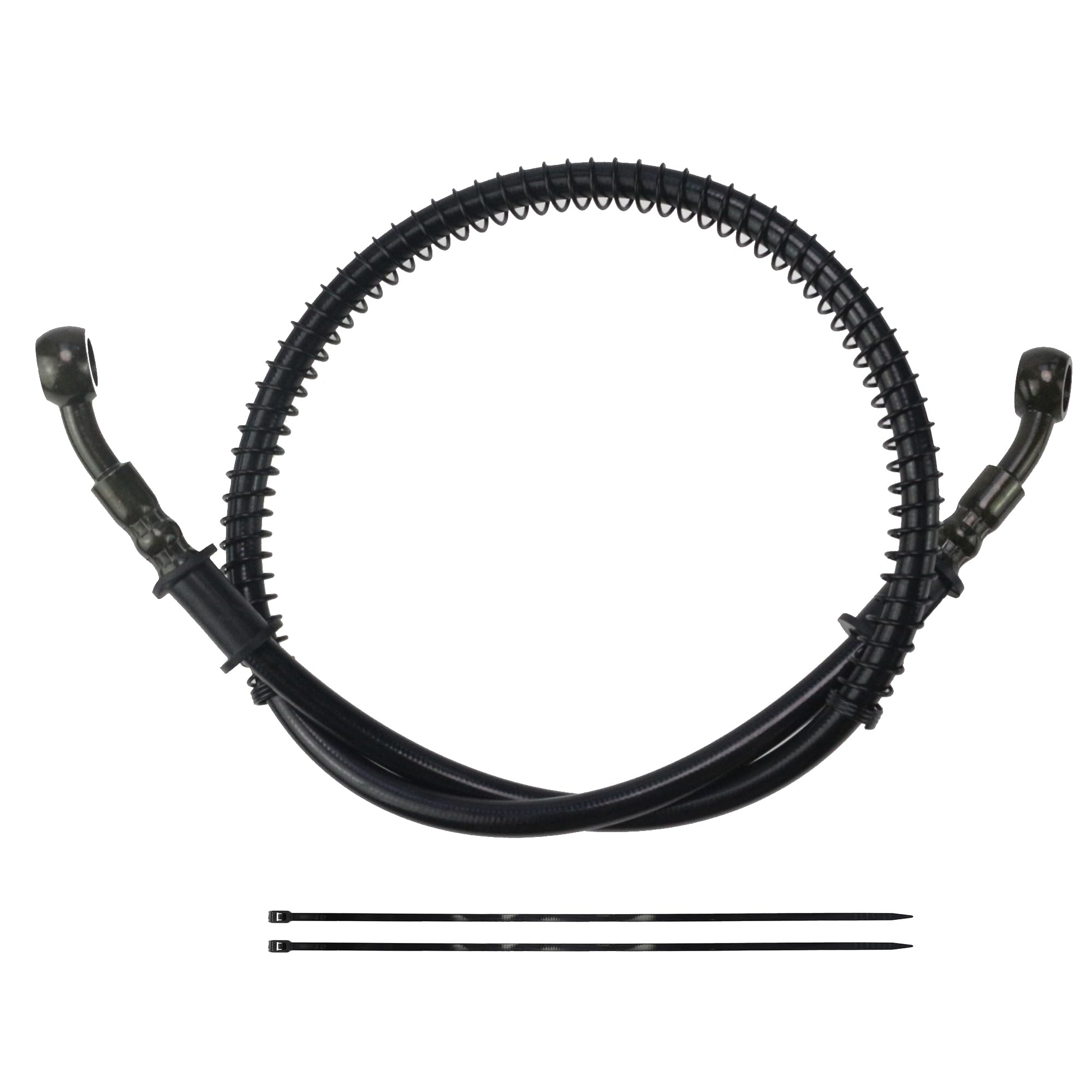 Pro Bat Braided Hydraulic Brake Hose Line Pipeline For Chinese Gy6 Scooter Atv Dirt Bike Go Kart 10Mm Banjo Ends, Black