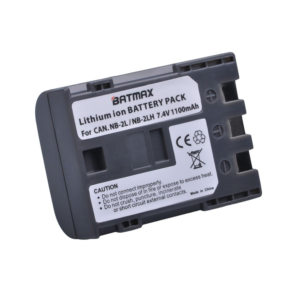 Batmax Pack Of 2 Nb 2L/Nb 2Lh High Capacity Replacement Batteries For Canon Digital Rebel Xt, Xti, Eos 350D, 400D Digital Camera