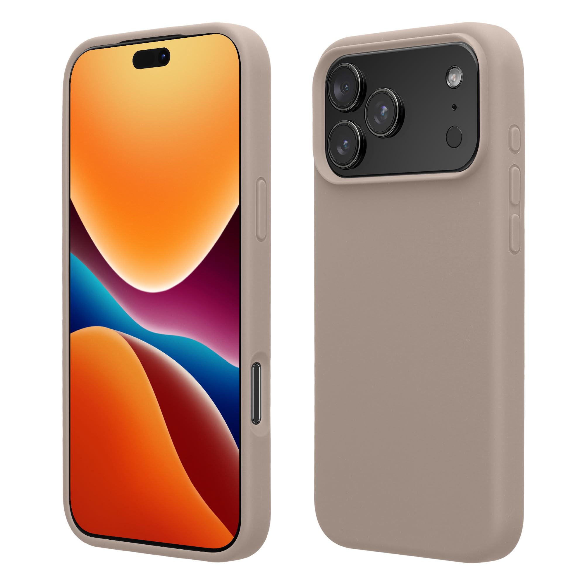kwmobile Case Compatible with Apple iPhone 17 Pro Max Case - TPU Silicone Phone Cover with Soft Finish - Taupe