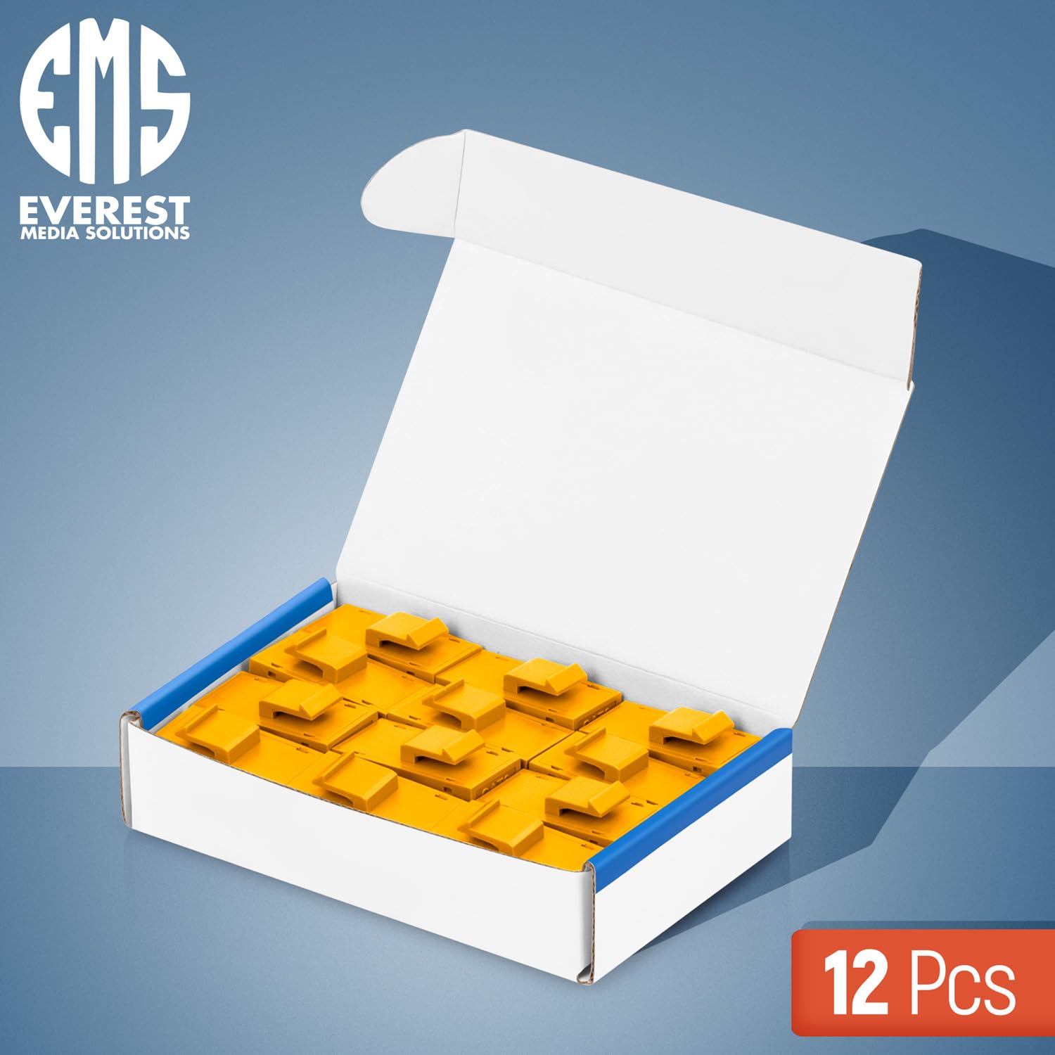 Everest Media Solutions Rj45 Cat6 Keystone Coupler In Yellow   12 Pack   Female To Female Ethernet Keystone Jack For Standard Wa