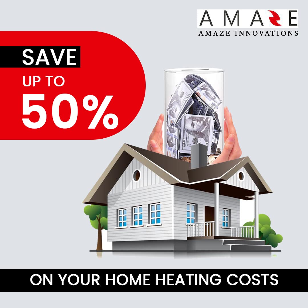 Amaze Heater Classic Model Dual Convection Glass Panel Electric Heater   120V, 450/900 Watt (1534/3068 Btu/Hr)   Ideal For 250 T