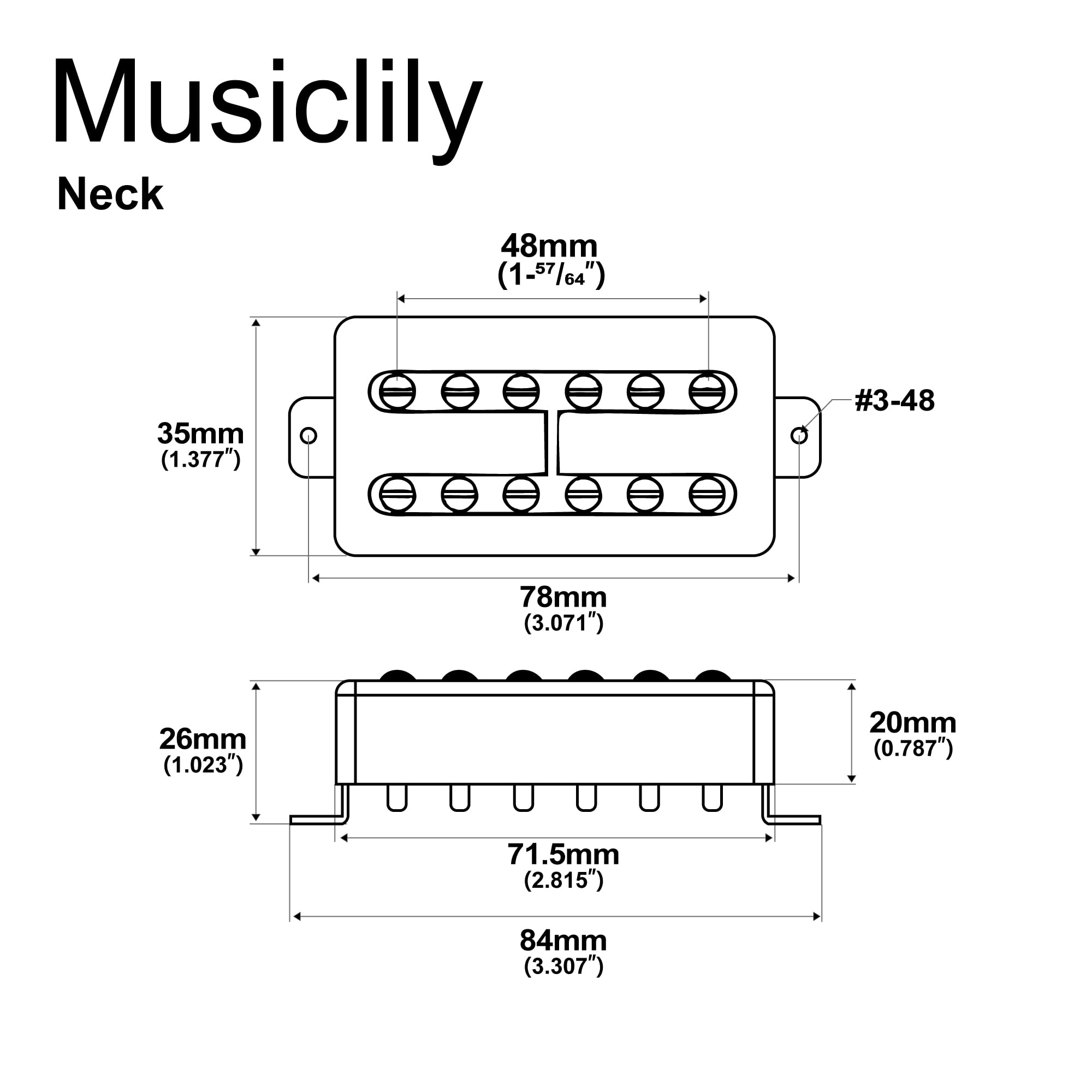 Artec Tvft A Filtertron Style Alnico 5 Magnet Humbucker Electric Guitar Neck Pickup 5K, Chrome