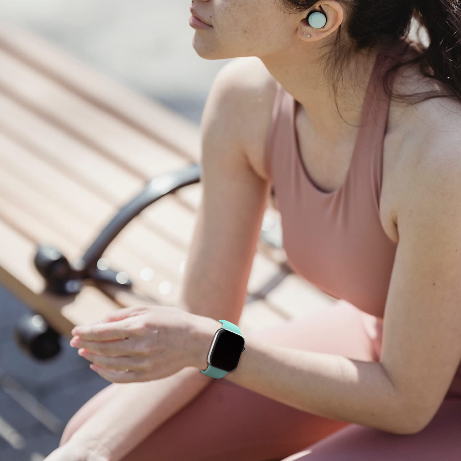 Saucyi Compatible With Apple Watch Band 41Mm 40Mm 38Mm 49Mm 45Mm 44Mm 42Mm,Soft Silicone Sport Band Replacement Strap With Class