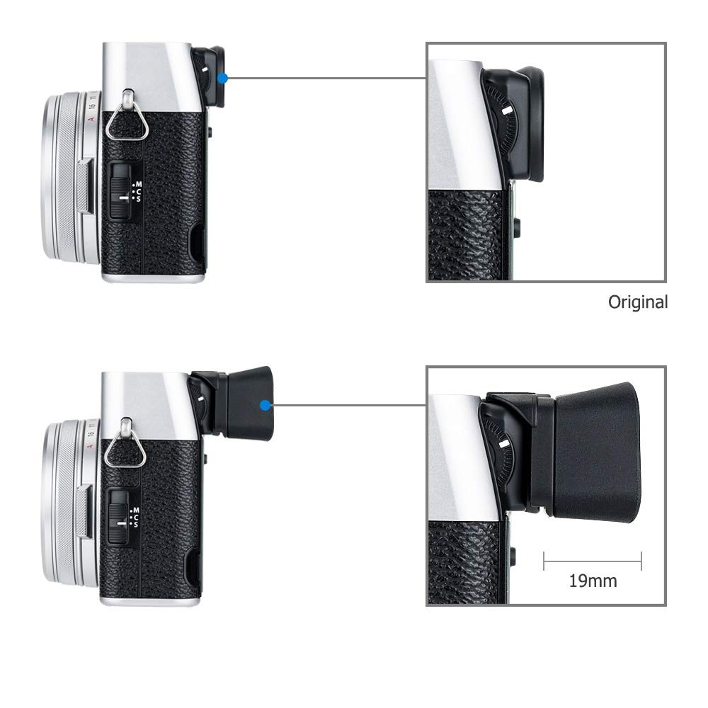 Soft Silicon Camera Viewfinder Eyecup Eyepiece Eyeshade For Fujifilm Fuji X100Vi & X100V Eye Cup Protector (Hot Shoe Mount Insta
