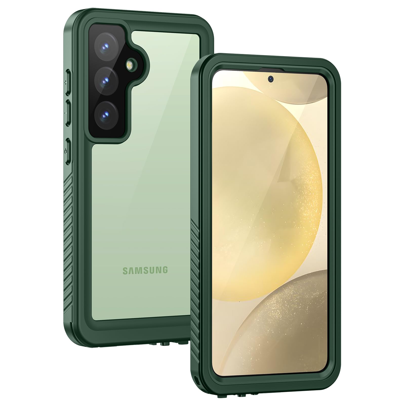 Lanhiem for Samsung Galaxy S24 Phone Case, IP68 Waterproof Dustproof Built-in Screen Protector Rugged Full Body Shockproof Prote
