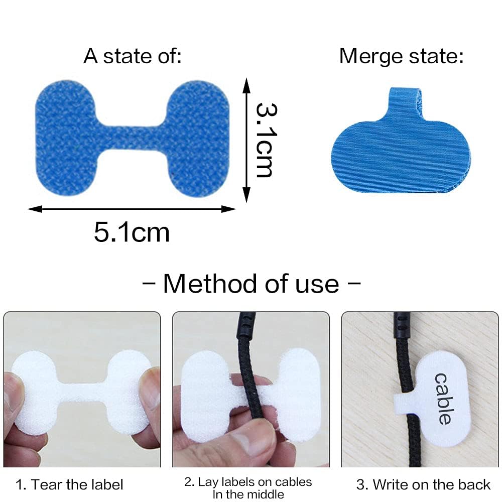 30 Pcs Cable Labels Cord Labels For Electronic Multi Color Write On Wire Tags, Computers Cable Management And Identification