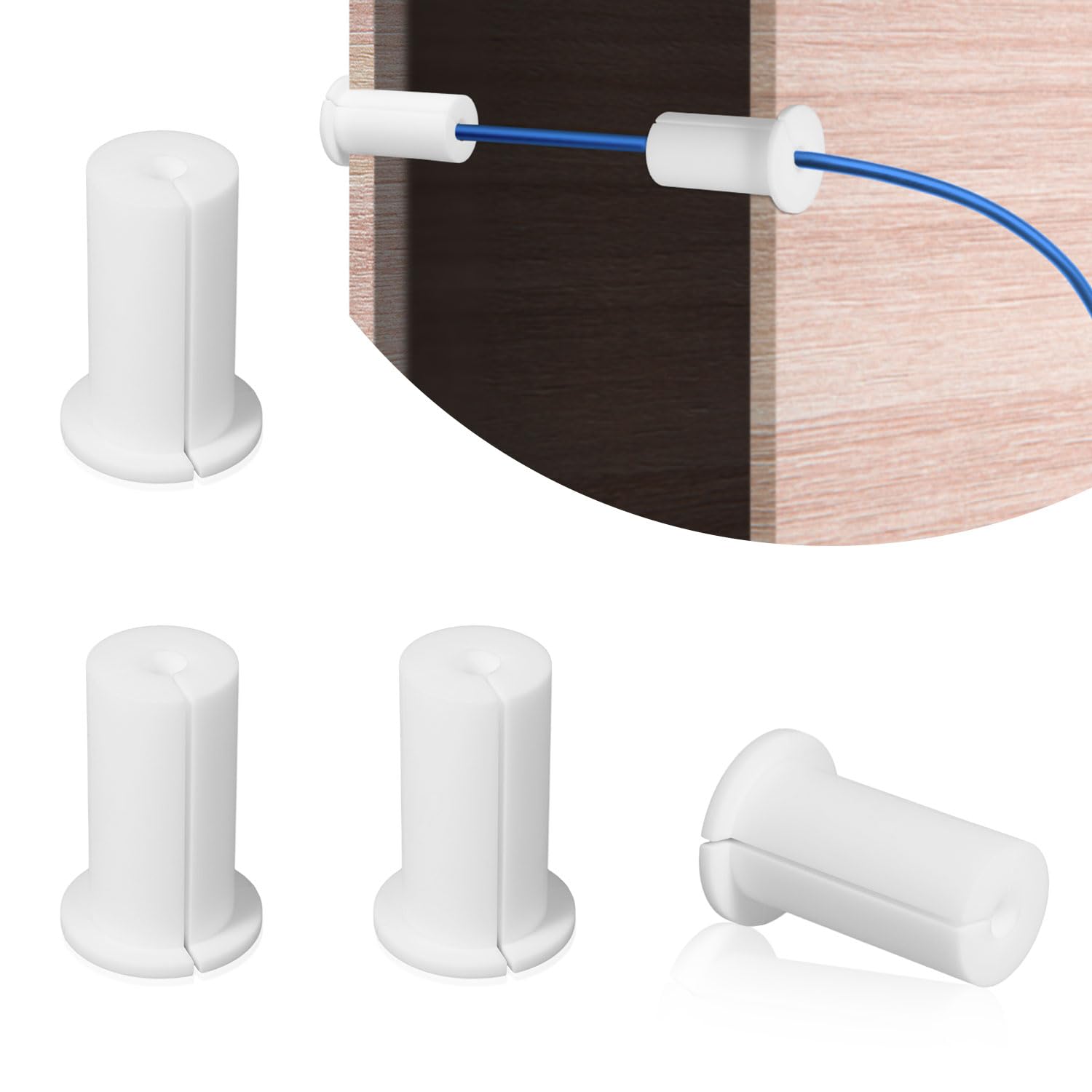 4Pcs Cable Routing Kit For Starlink 1 Inch Wall Hole, Silicone Cable Feed Through Bushings Cable Mounting Accessories Routing Cl