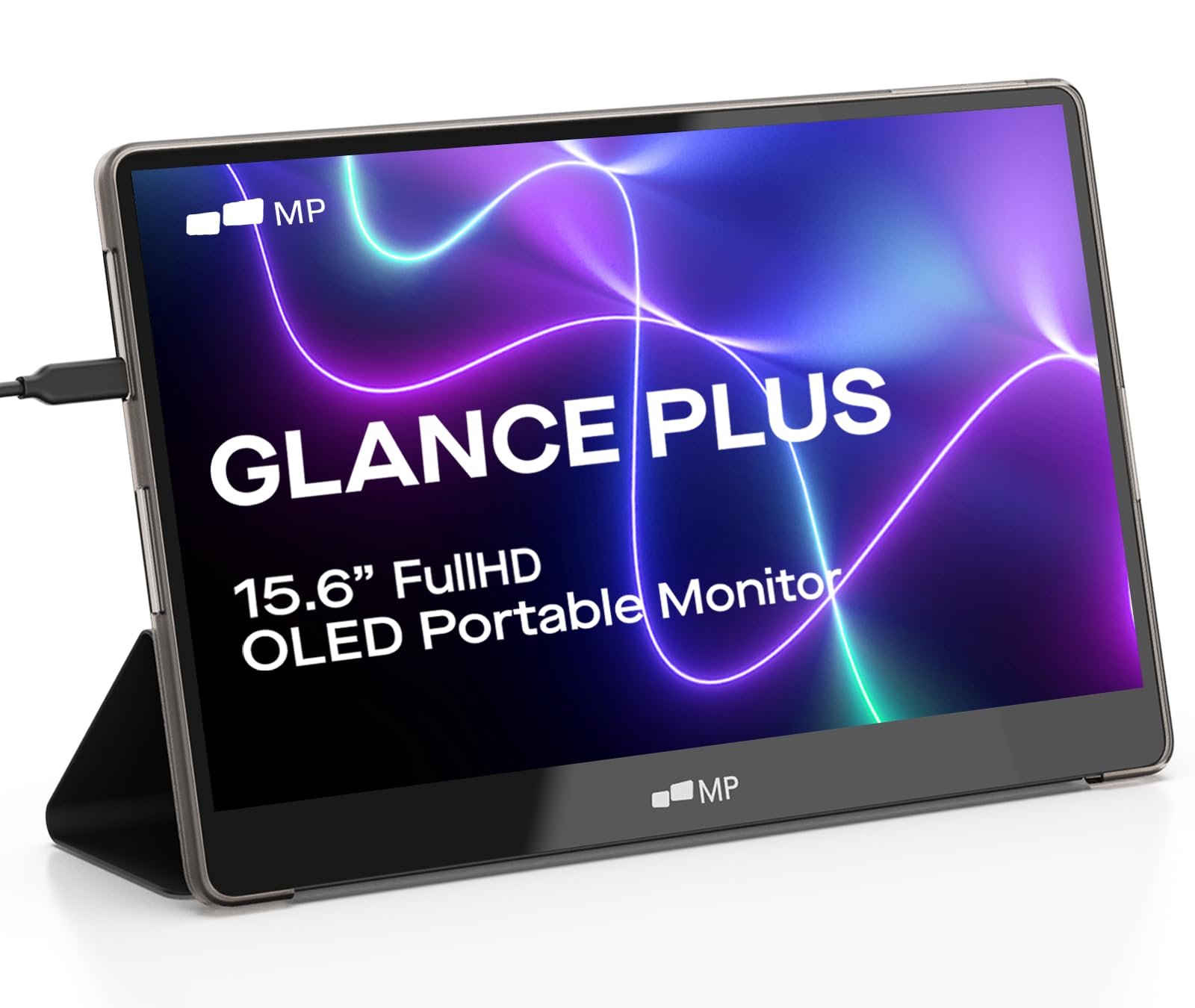 MP 15.6 HD OLED Monitor|Glance Plus 15.6 Full HD OLED display,,100% DCIP3, ultra bright 400 Nits, Dual 1 Watt speakers, Conne