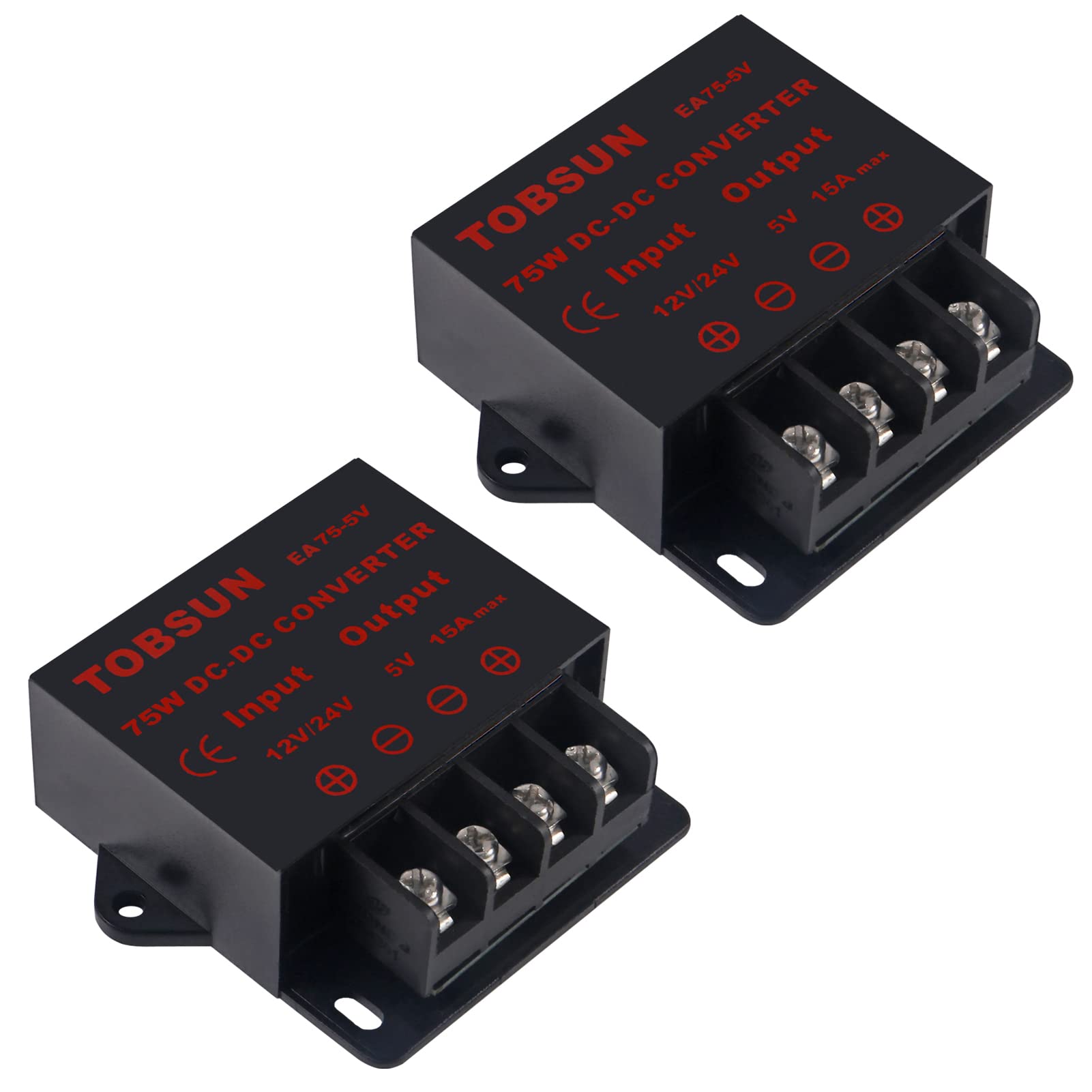 2 Pack Dc Converter Step Down Regulator Dc 12V 24V To Dc 5V 15A 75W Regulated Power Supplies Transformer Converter