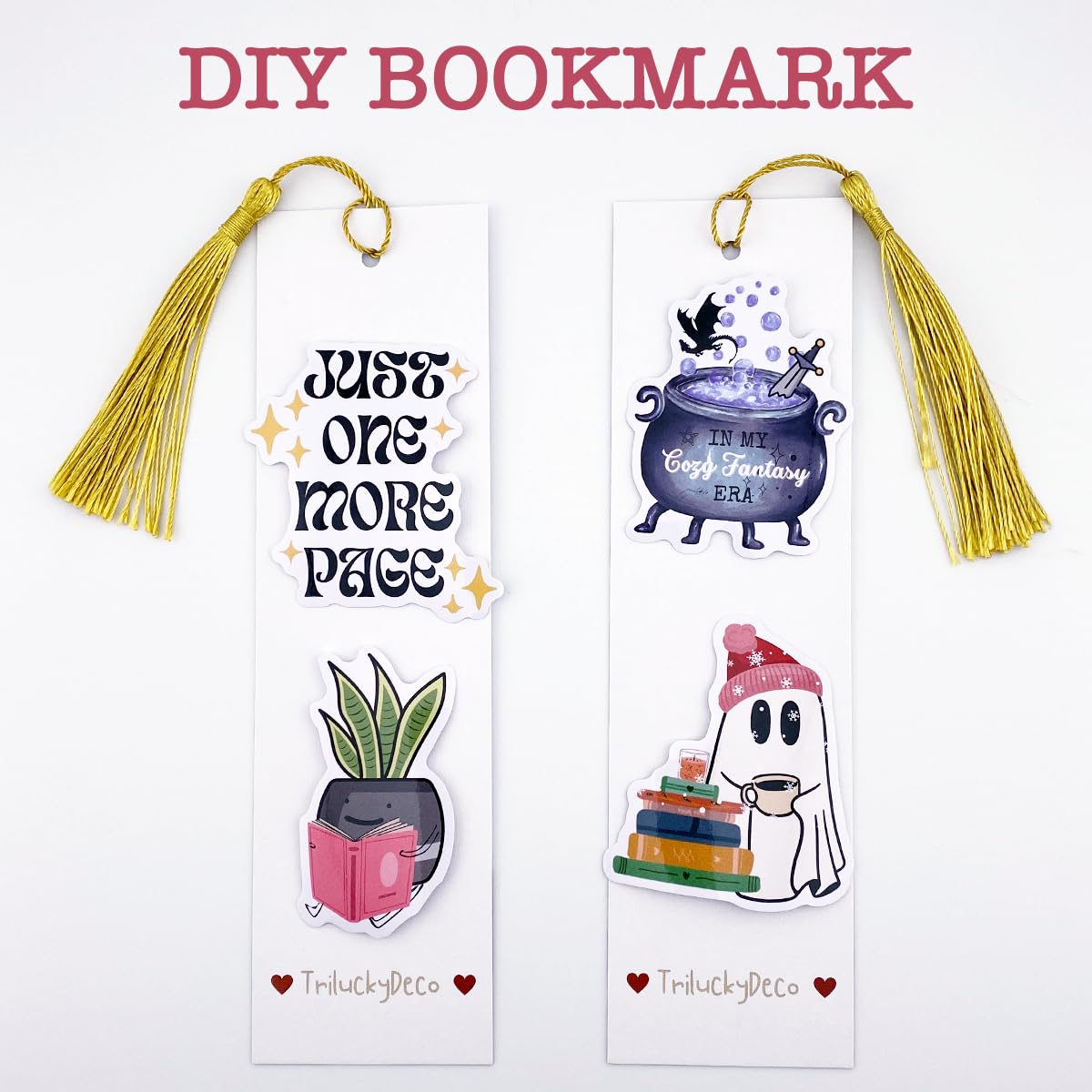 Triluckydeco Bookish Reading Stickers For Kindle Skin, Funny Aesthetic Book Lover Gift Fun Fantasy Booktok Items Decal,Waterproo