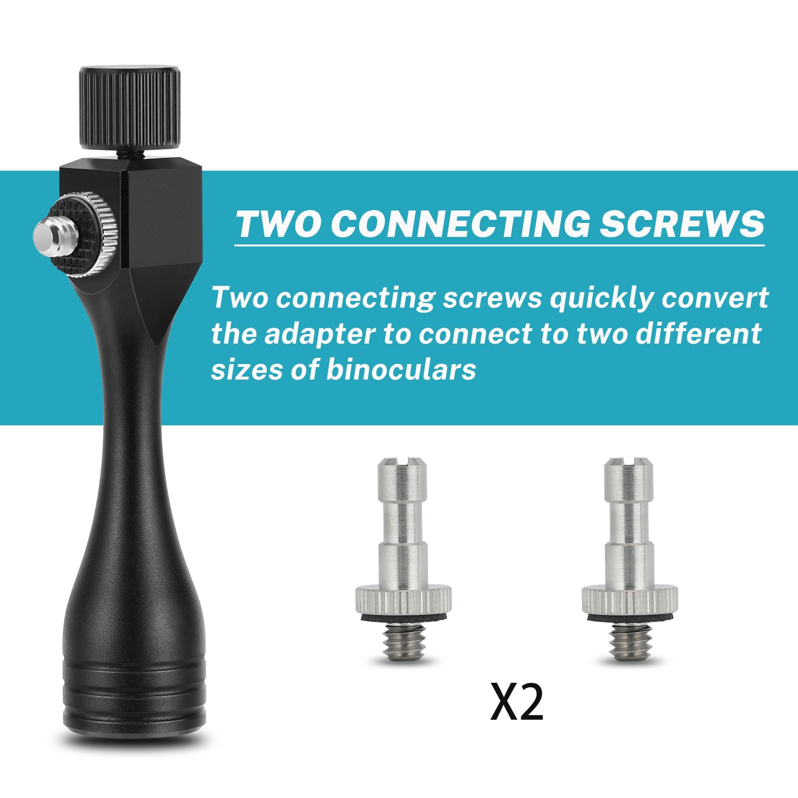 Binocular Tripod Adapter 1/4 20 Thread Quick Detachable Mount Suitable For Most Porro And Roof Binoculars (Black) Aluminium Univ