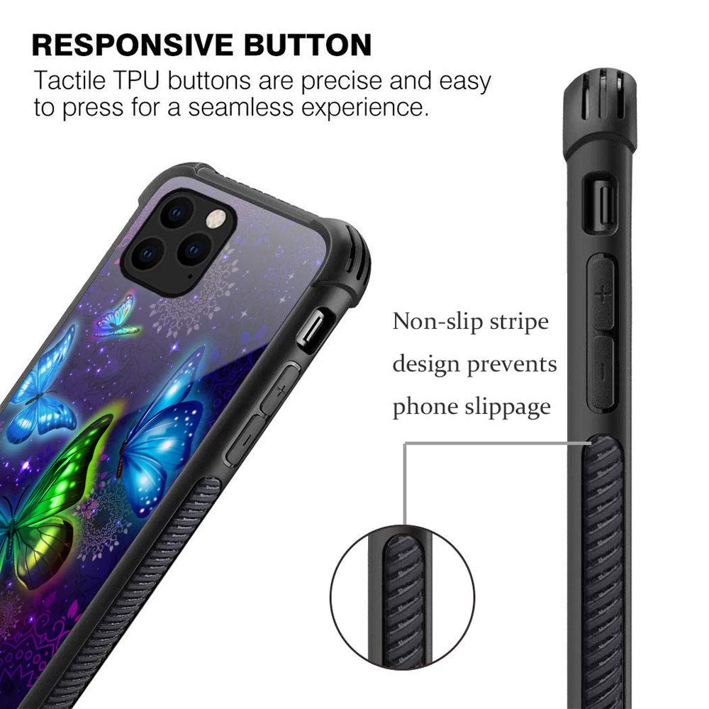 Zhegailian Case Compatible With Iphone 12 Pro Max,Starry Butterfly Case For Iphone 12 Pro Max For Girls Women,Pattern Design Ant