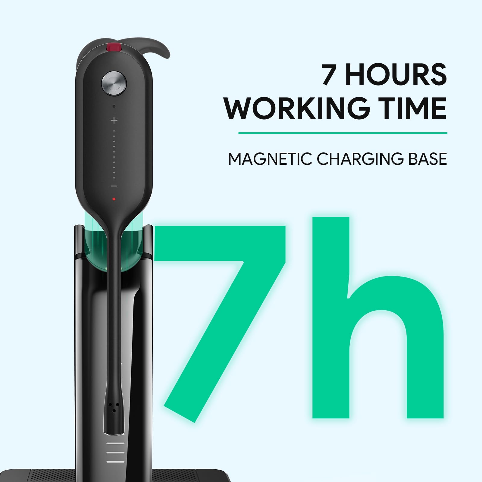 Yealink Dect Wireless Headset Wh63,Mono Single Ear Office Headset With Noise Canceling Mic,Work For Computer, Desk Phones,Work W