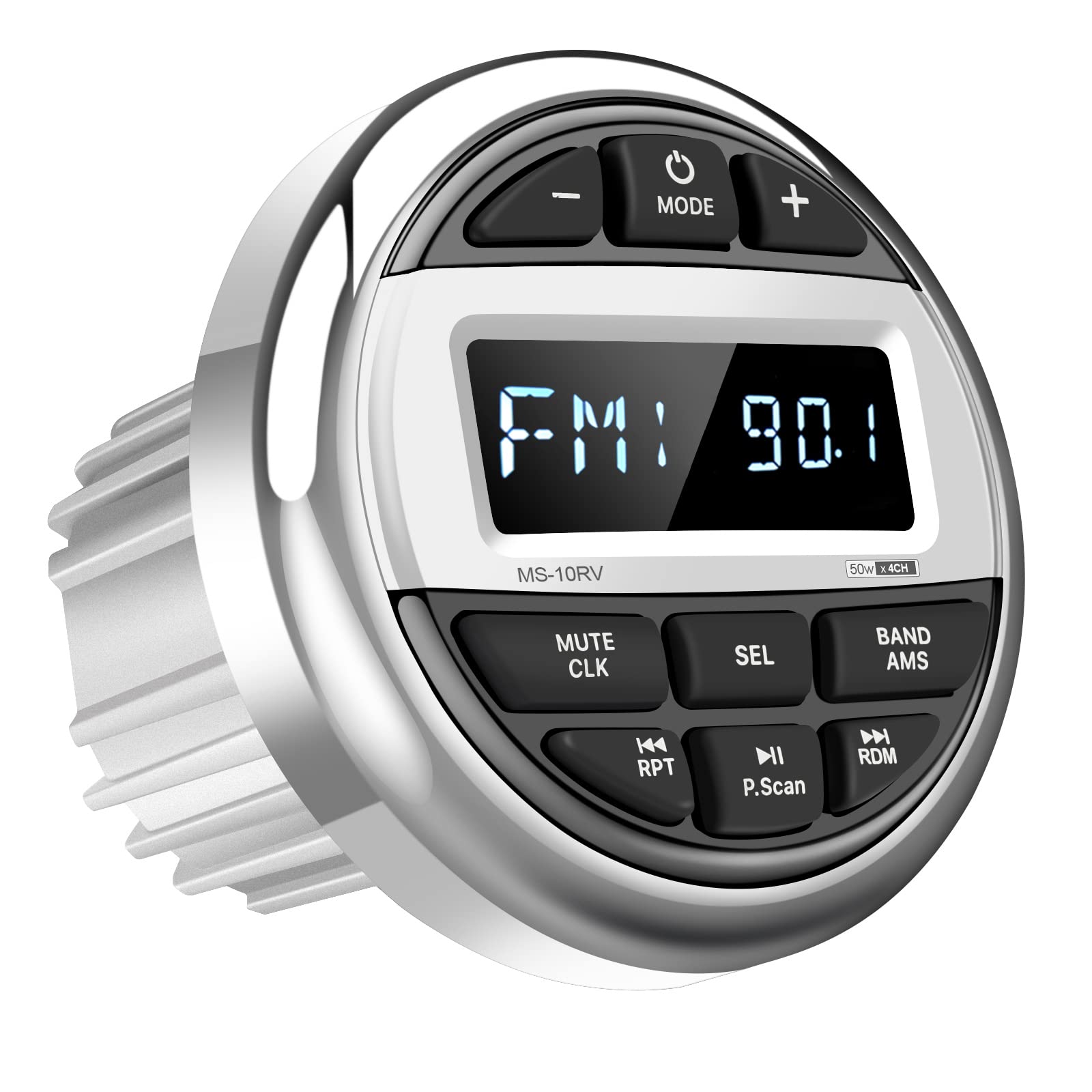 Bluetooth Marine Boat Radio Receiver: Waterproof Marine Gauge Stereo System   Hd Lcd Display Am Fm Tuner Mp3 Aux In Usb Built In