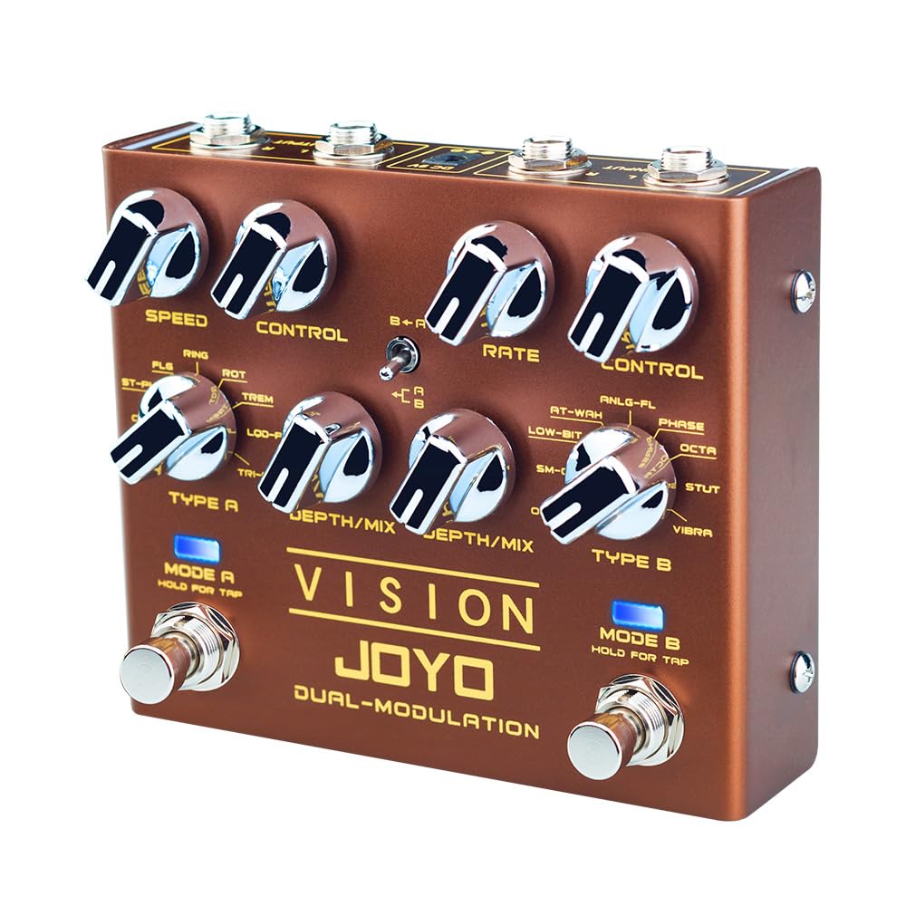 JOYO R-09 Vision Dual Channel Modulation Multi Effects Pedal Brown ...