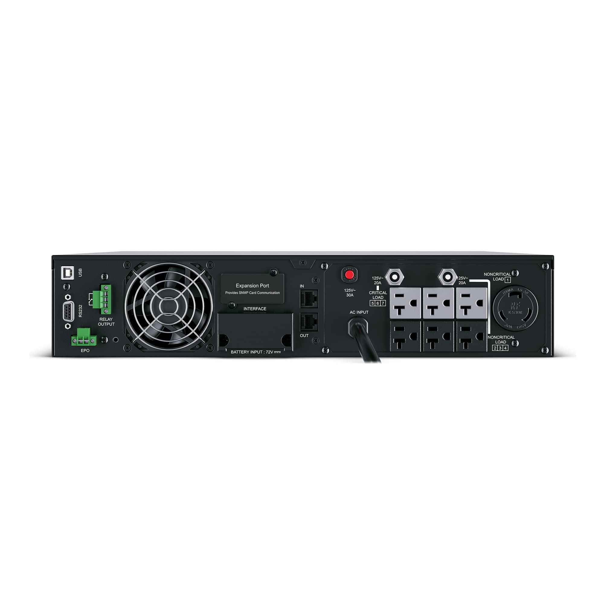 Cyberpower Ol3000Rtxl2U Smart App Online Ups System, 3000Va/2700W, 7 Outlets, 2U Rack/Tower