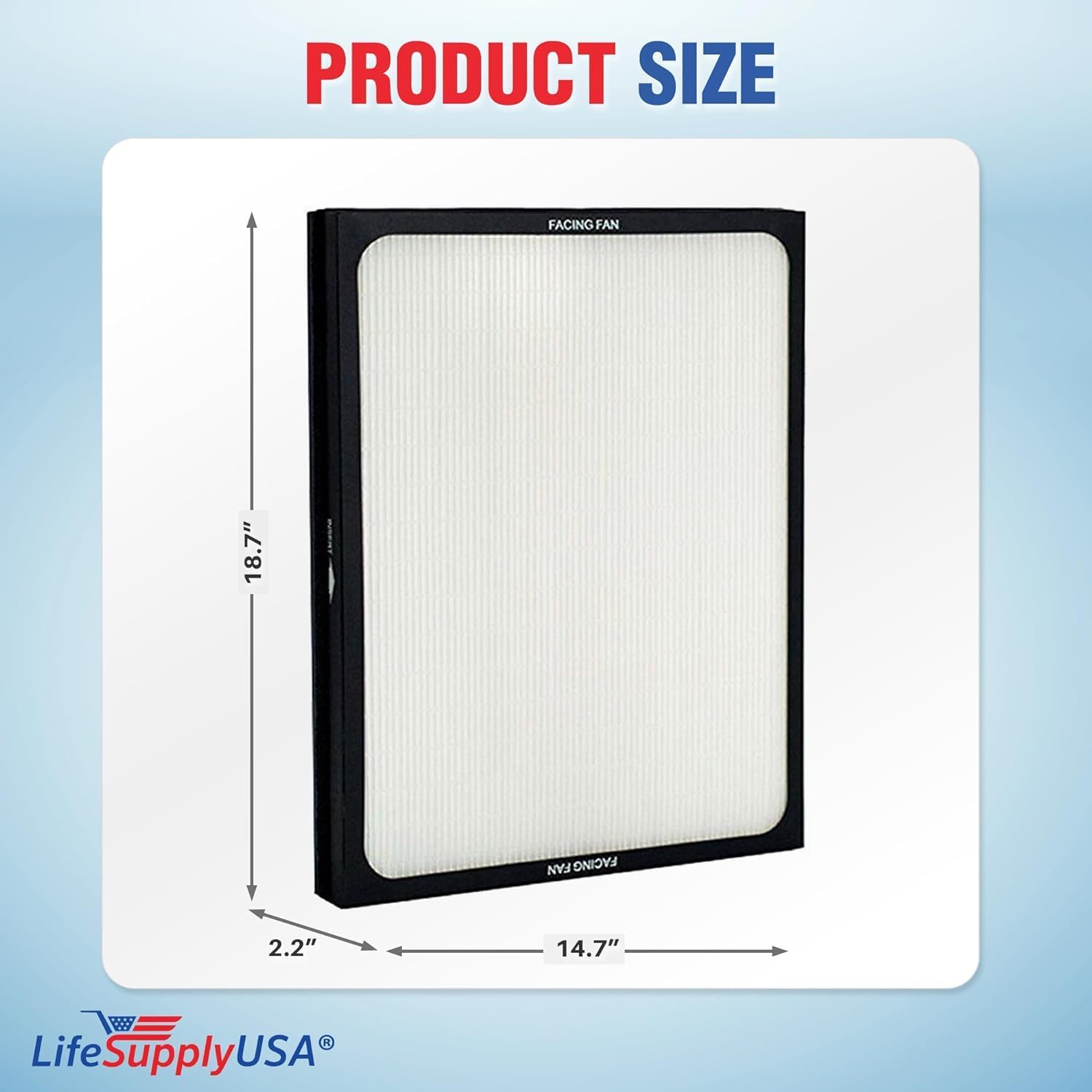 Lifesupplyusa Air Purifier Replacement Filter   True Hepa Filters Compatible With Blueair 200, 300 Series Air Purifiers