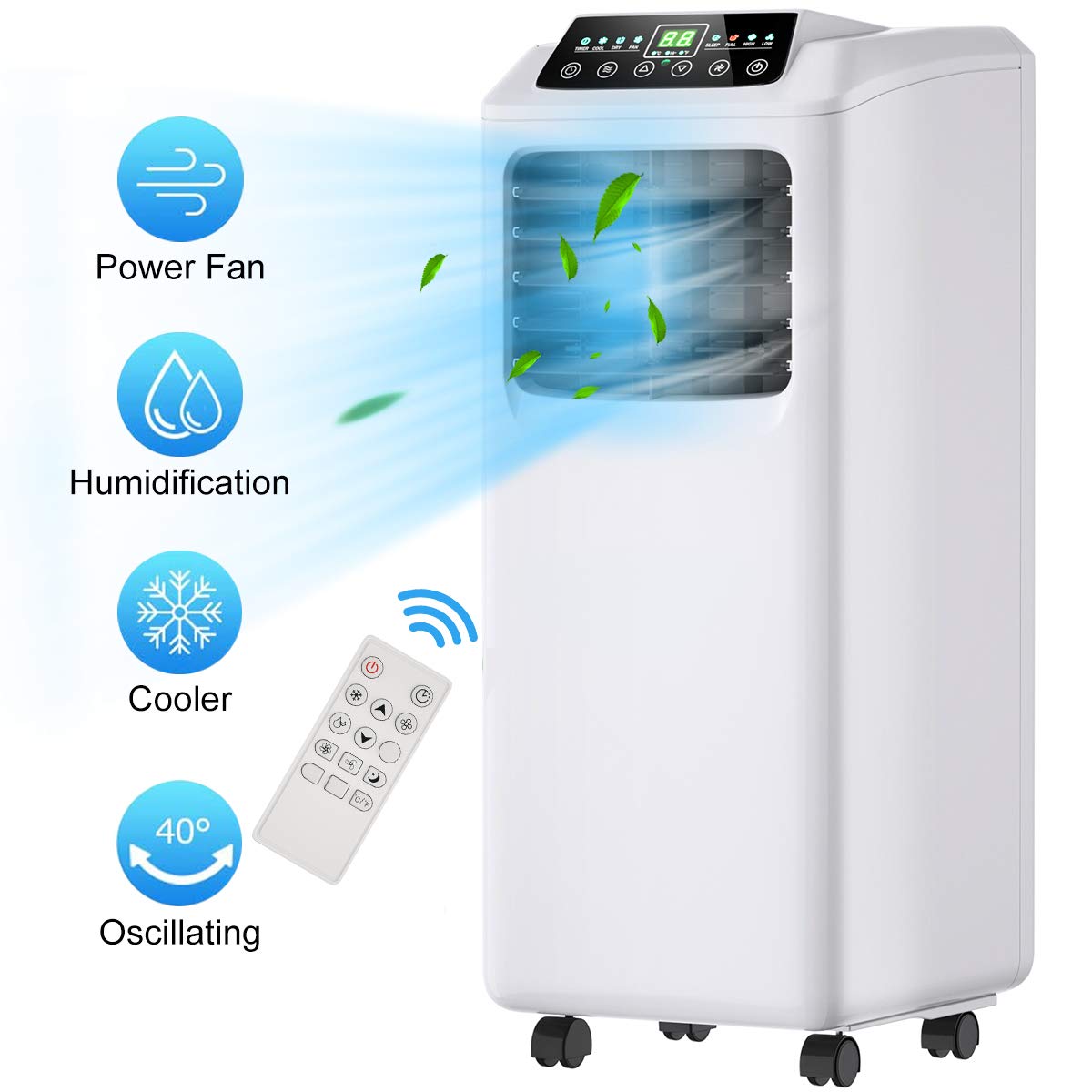 Toolsempire Portable Air Conditioner 8000 BTU 3-in-1 Easy-cool White for Rooms up to 230 Sq Ft