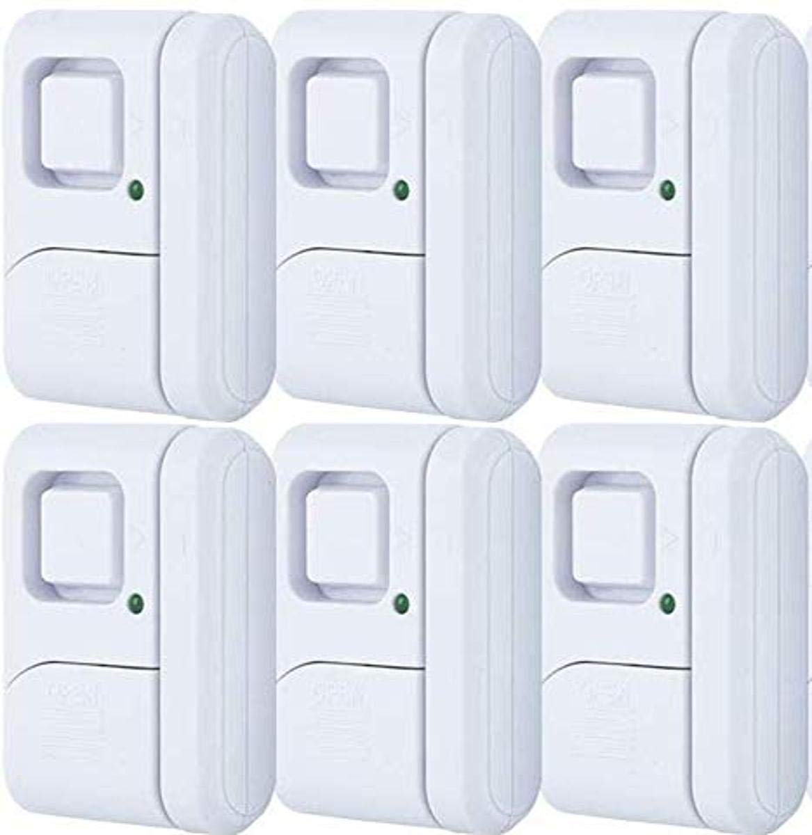 Ge Personal Security Window And Door Alarm, 6 Pack, Diy Protection, Burglar Alert, Wireless Chime/Alarm, Easy Installation, Home