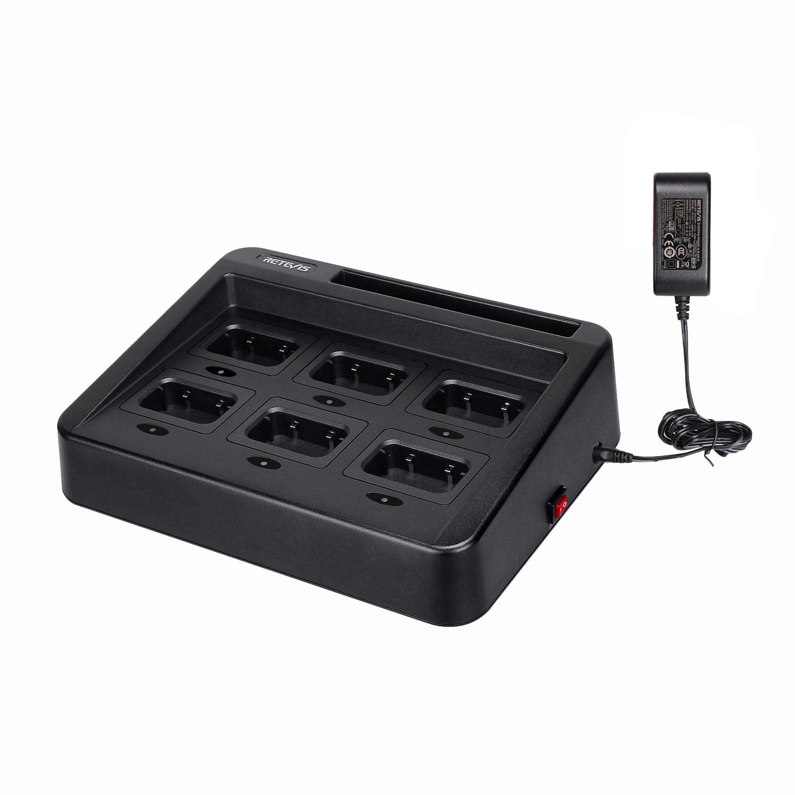 Retevis Rt29 Ailunce Hd1 Walkie Talkie Six Way Charger, Practical Multi Charger Compatible With Retevis Rt29 Rb23 Ailunce Hd1 Two Way Radio (1 Pack)