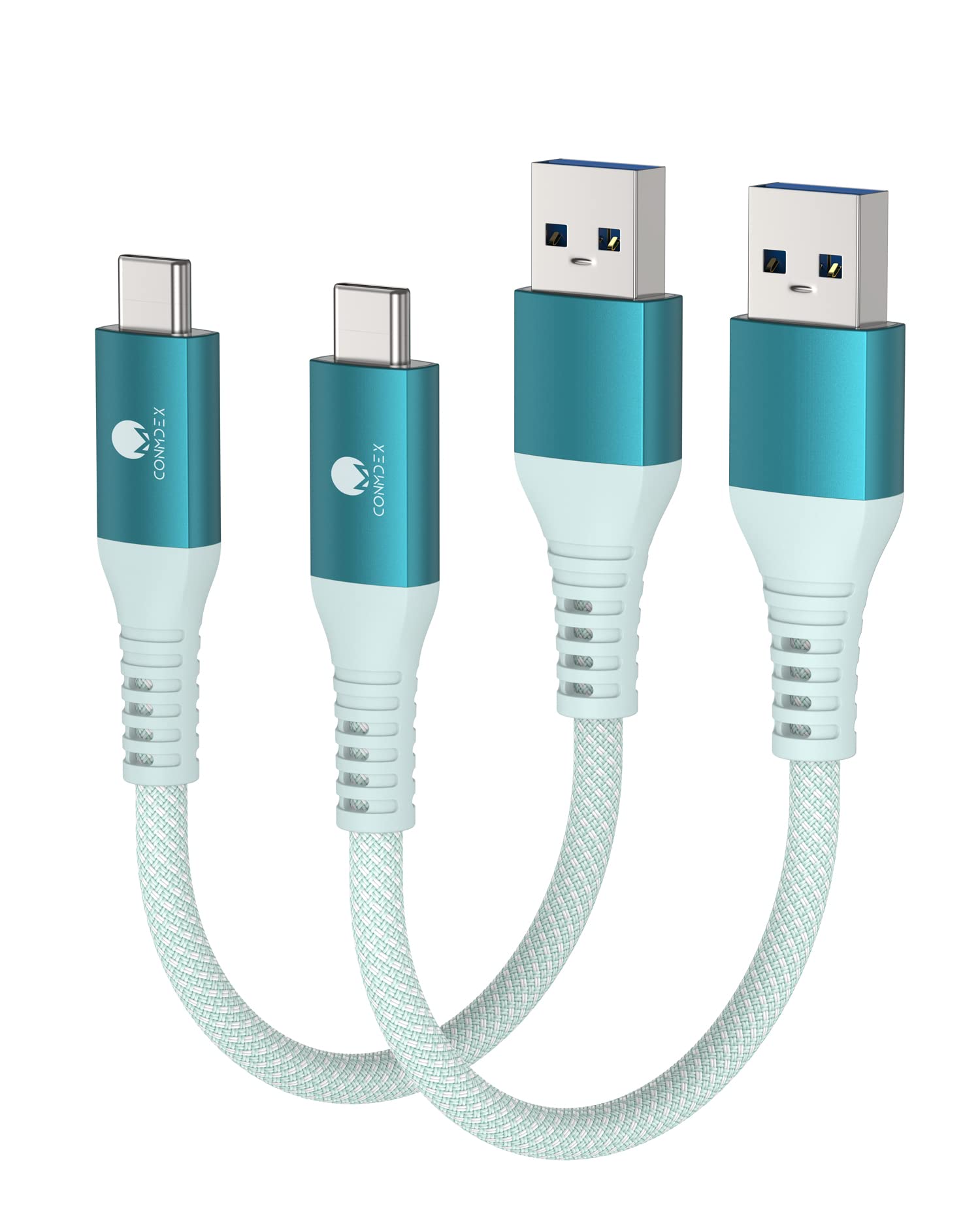 Conmdex Usb To Usb C Cable [2Ft, 2 Pack] 10Gbps Usb 3.1 Gen 2 Android Auto Carplay Data Transfer Type C Charger Cord, Fast Charging Usb C Cable For Iphone 16 15 Plus Pro Max Samsung Galaxy S23, Green