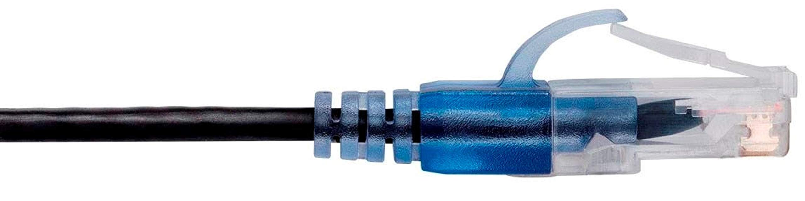 Monoprice Cat6A 20Ft Black 5 Pk Patch Cable Utp 30Awg 10G Pure Bare Copper Snagless Rj45 Slimrun Series Ethernet Cable