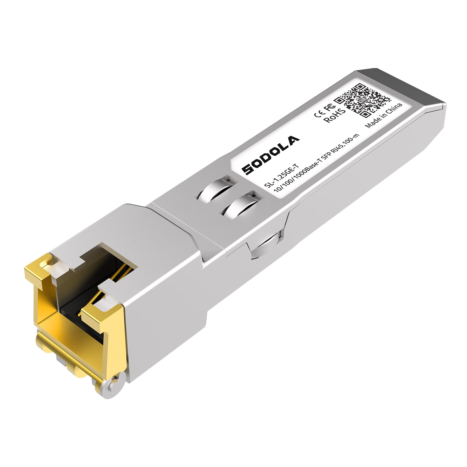 Sodola 1.25G Sfp T, 10/100/1000Base T Copper Sfp, Sfp To Rj45 Sfp Module Transceiver For,Cisco Sfp Ge T, Meraki, Fortinet, Ubiqu