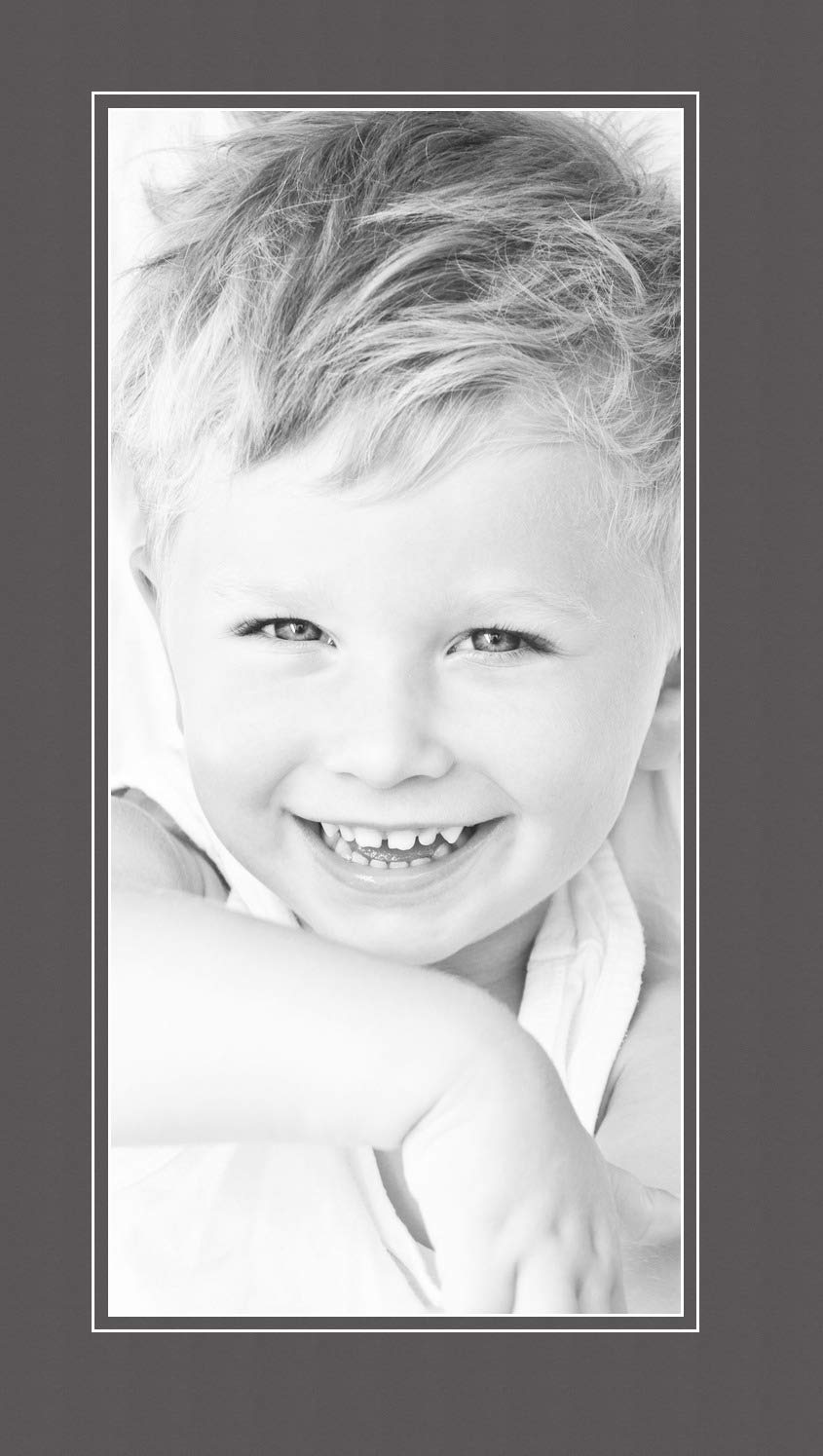 9X19 Cinder / Charcoal Custom Mat For Picture Frame With 5X15 Opening Size (Mat Only, Frame Not Included)