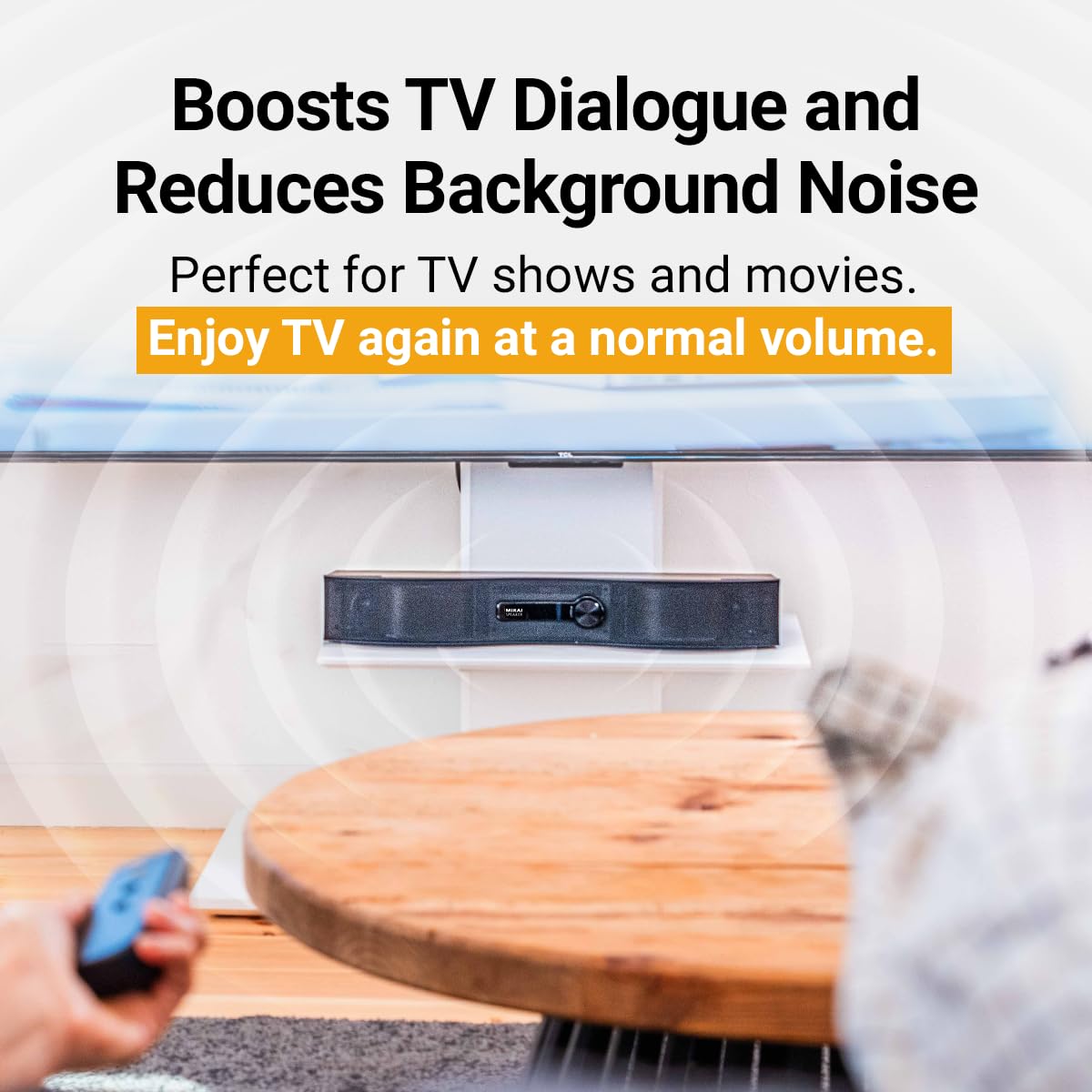 Mirai Speaker Dialogue Enhancing Tv Soundbar With Patented Hearing Technology - Designed For Hard Of Hearing, Elderly And Family