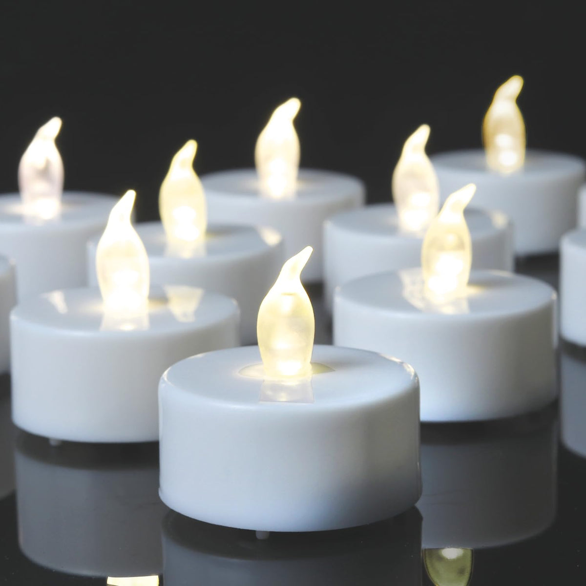 Tea Light, 150 Pack Flameless Led Tea Lights Candles Flickering Red 200+ Hours Battery-Powered Tealight Candle. Ideal For Party,