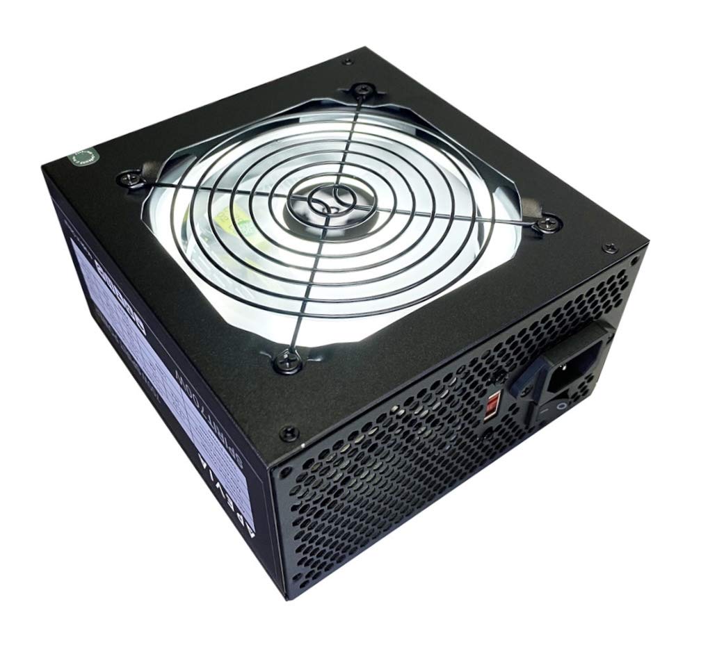 Apevia Atx Sr700W Spirit Atx Power Supply With Auto Thermally Controlled 120Mm White Led Fan, 115/230V Switch, All Protections