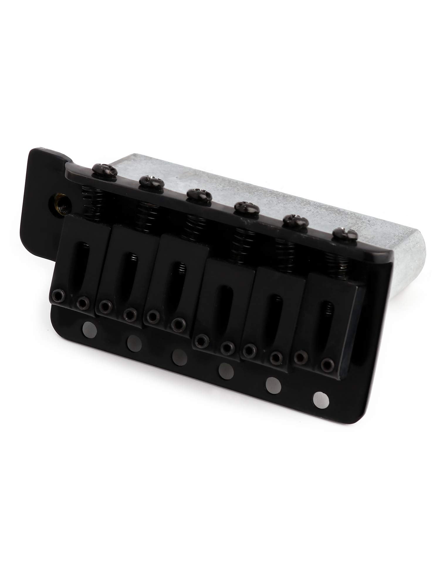Metallor 6 String Electric Guitar Tremolo Bridge Zinc Saddles For Fender Strat Squier Style Guitar With Whammy Bar Black.
