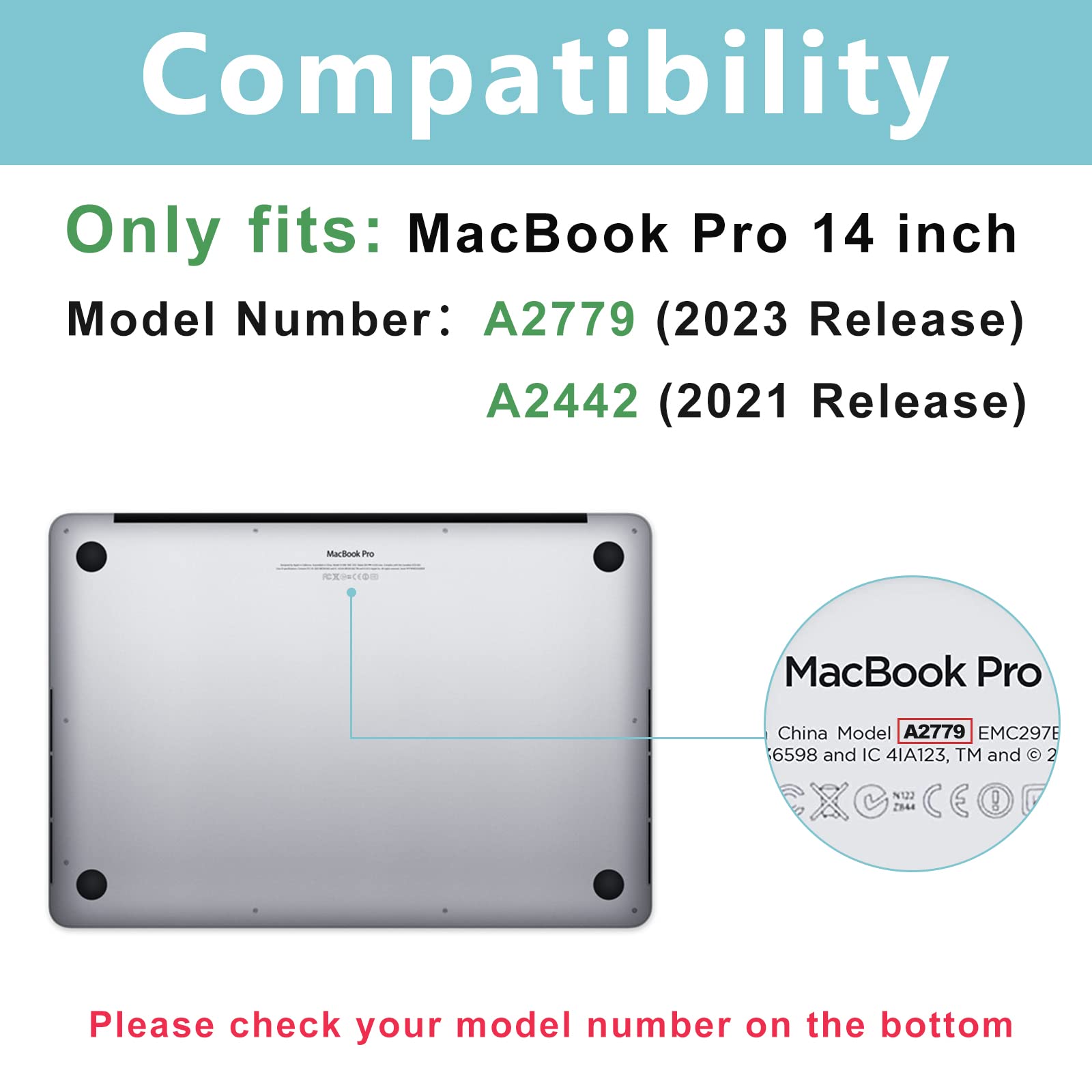 Procase 2 Pack Screen Protectors For Macbook Pro 14 2023 A2779/2021 A2442, Tempered Glass Film Guard For 14 Inch Macbook M2 Pro