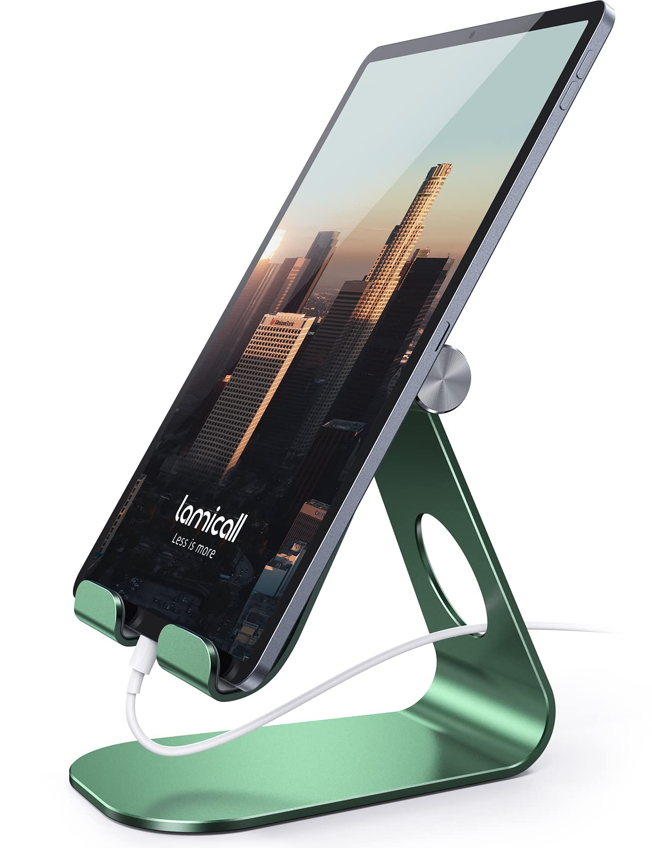 Lamicall Tablet Stand Adjustable, Tablet Stand : Desktop Stand Holder Dock Compatible with Tablet Such as iPad Pro 9.7, 10.5, 12.9 Air Mini 4 3 2, Kindle, Nexus, Tab, E Reader (4 13')   Green