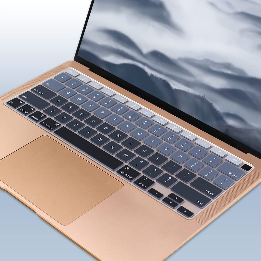 Silicone Keyboard Cover Skin For Macbook Air 13 Inch A2337 M1 Chip Released In 2020 Touch Id & Retina Display Us Version Ultra T
