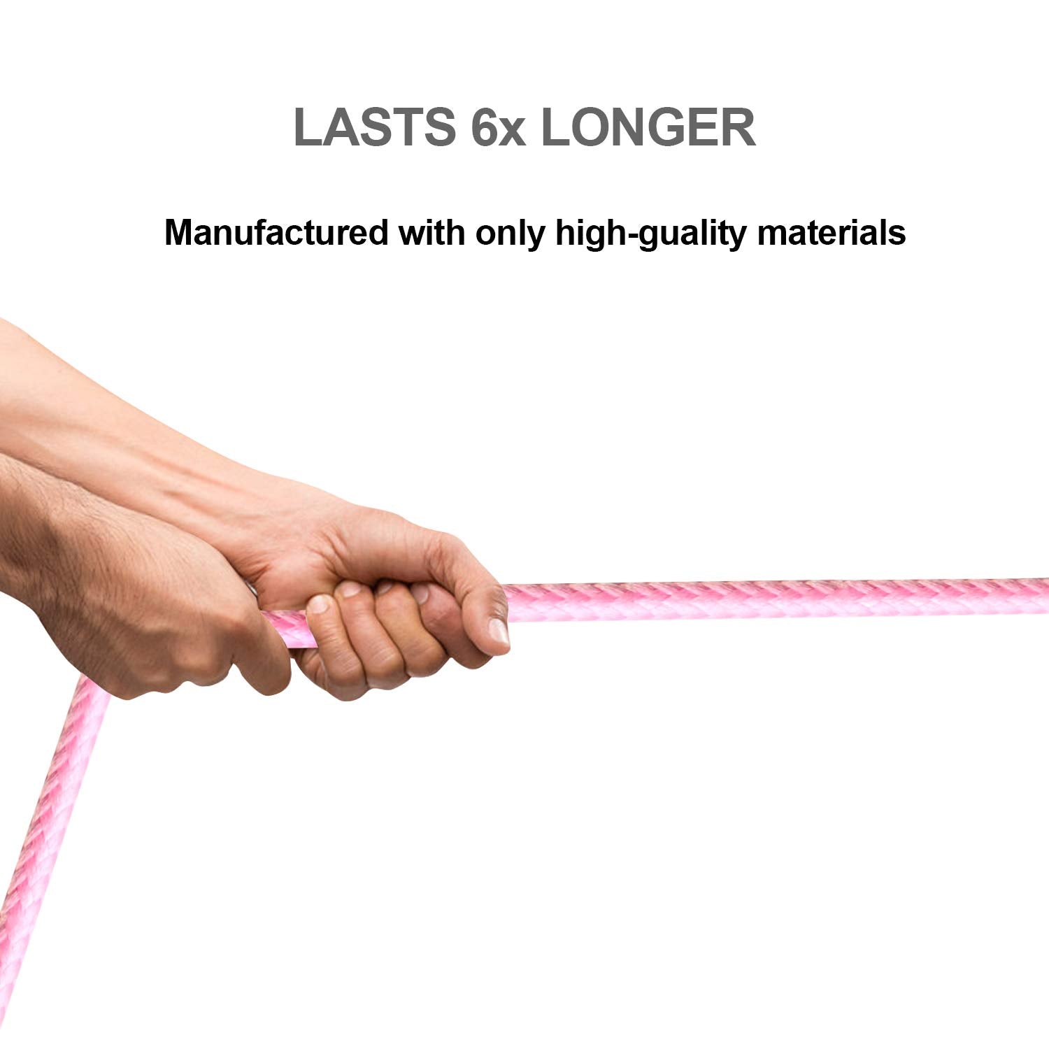 Cugunu Iphone Charger, 5 Pack 3/3/6/6/10Ft Apple Mfi Certified Usb Lightning Cable Nylon Braided Fast Charging Cord Compatible For Iphone 14/13/12/11/X/Max/8/7/6/5/Se/Plus/Ipad   Pink