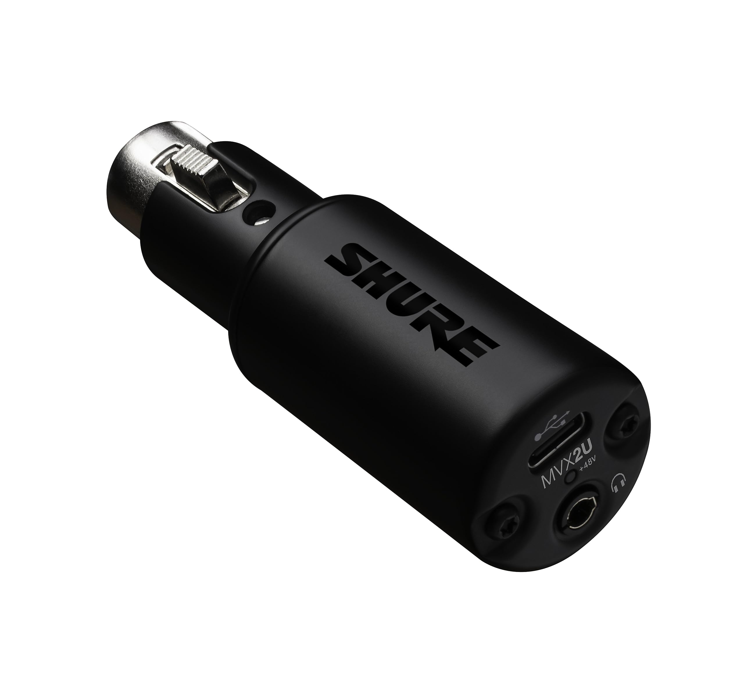 Shure MVX2U XLR-to-USB Digital Interface with Headphone Jack, Integrated Pre-amp with 60dB Gain Control, Zero-Latency Monitoring