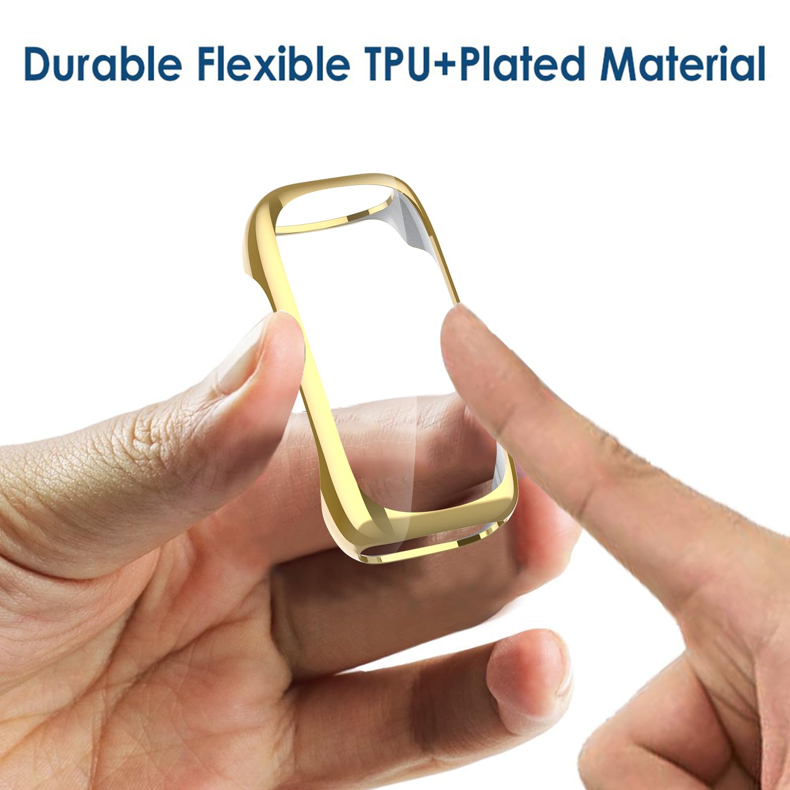 Simpeak 5-Pack Soft Screen Protector Case Compatible With Fitbit Inspire 3 Smartwatch, Full Protection Plated Bumper Case Covers