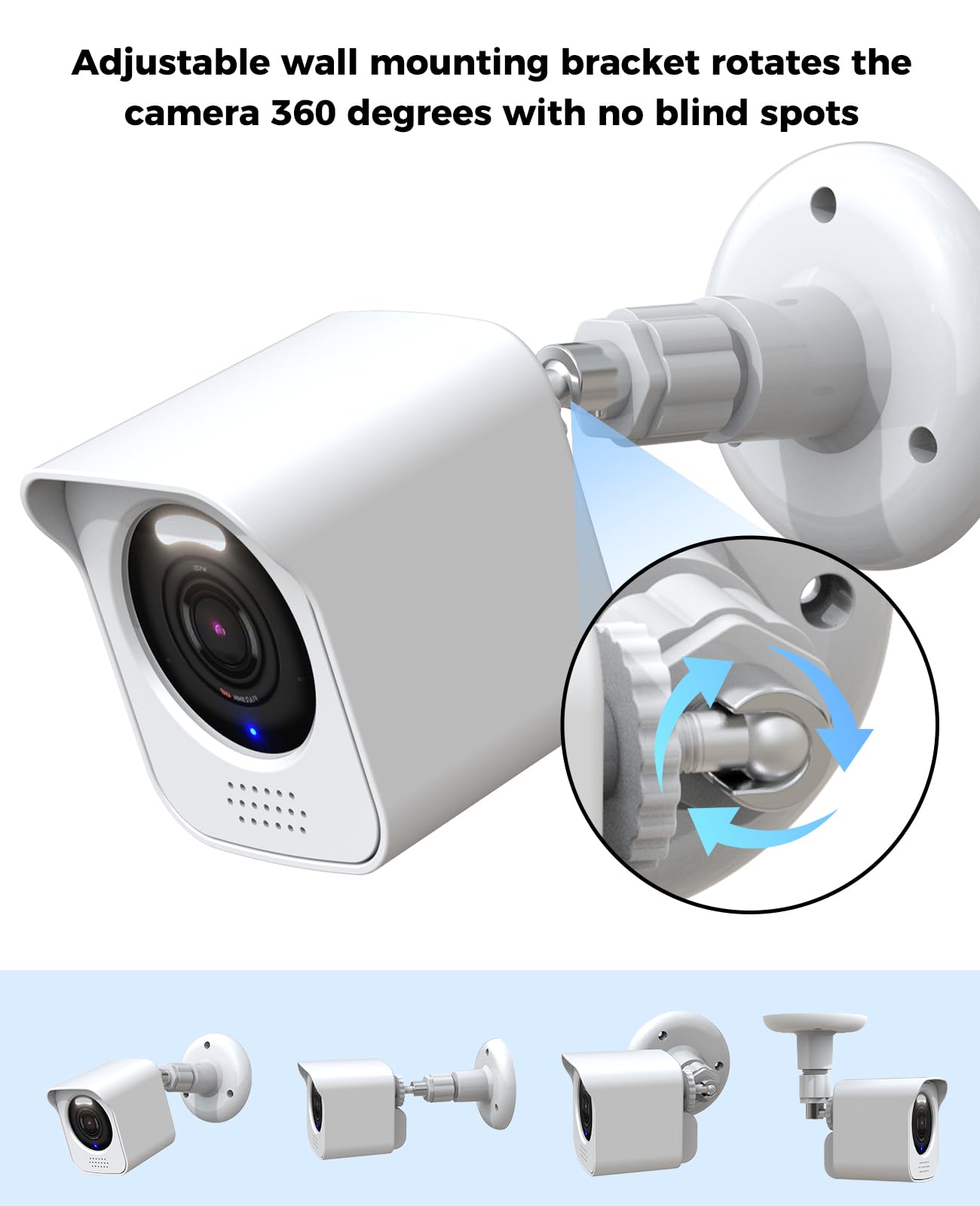 Kmouants All New Wyze Cam V4 Camera Surveillance Mount, Compatible With Wyze Cam V4 Only Weatherproof Protective Housing And 360