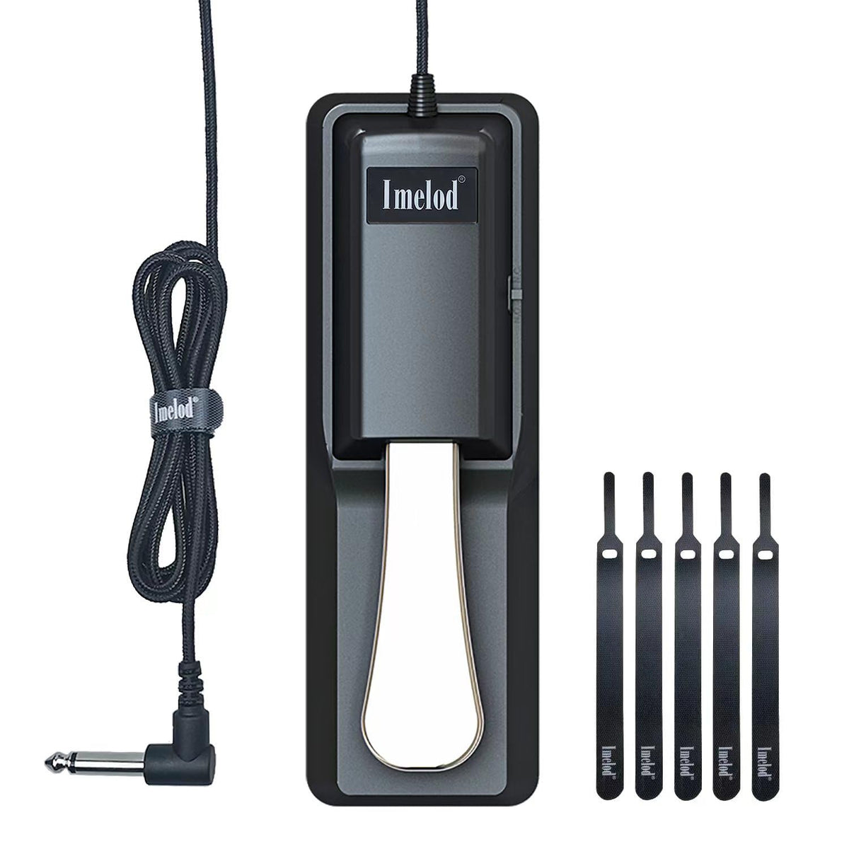 Imelod Digital Piano And Keyboard Sustain Pedal For Yamaha,Roland,Casio,Korg,Behringer,Moog   Universal Foot Pedal Black