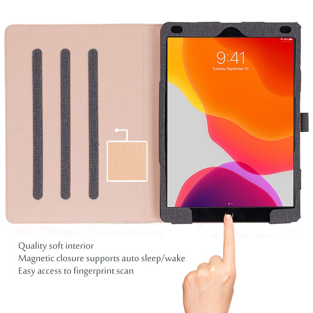 Procase For Ipad 10.2 Inch Case 2021 9Th Generation/2020 8Th Generation/2019 7Th Generation Ipad Case, Leather Vintage Stand Fol
