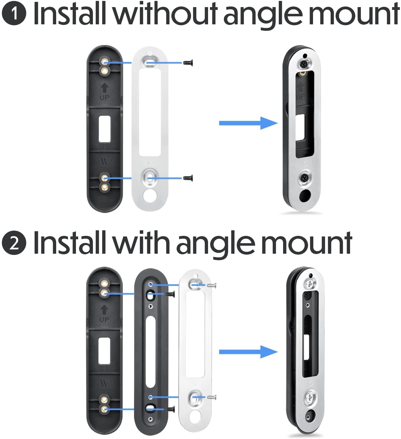 Wasserstein No Drill Mount Compatible With Google Nest Doorbell (Battery)   Avoid Drilling And Protect Your Walls
