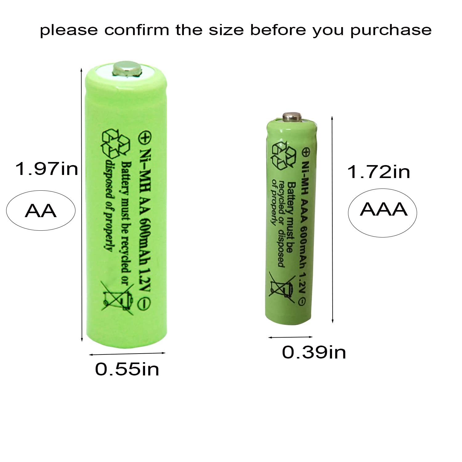 Gsuiveer 1.2V Aa Nimh 600Mah Rechargeable Battery For Outdoor Solar Lights Garden Lamp (12 Pack)
