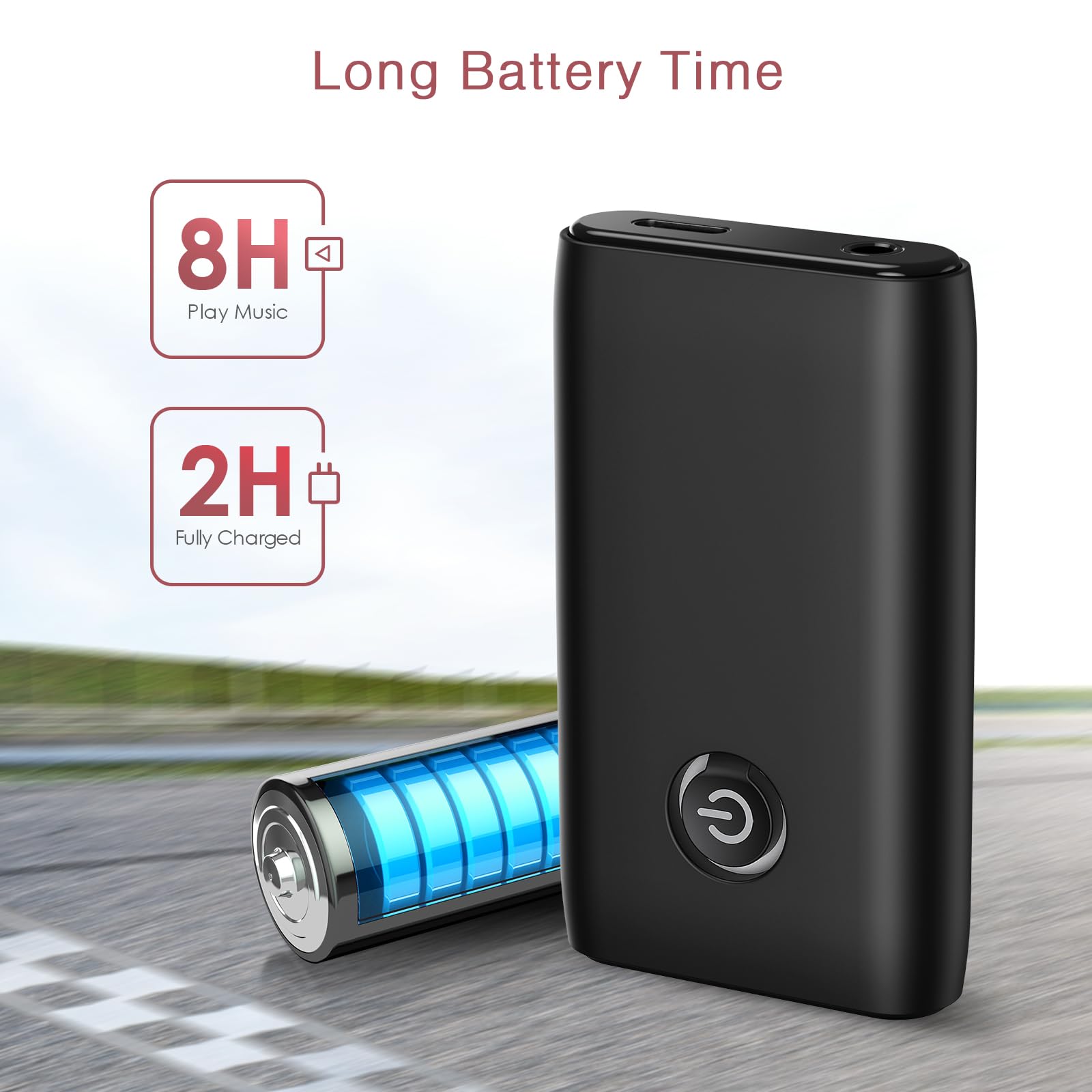 Loficoper Bluetooth 5.0 Transmitter Receiver For Car, 2 In 1 Aux Bluetooth Adapter For Car, Wireless Bluetooth Music Receiver Fo