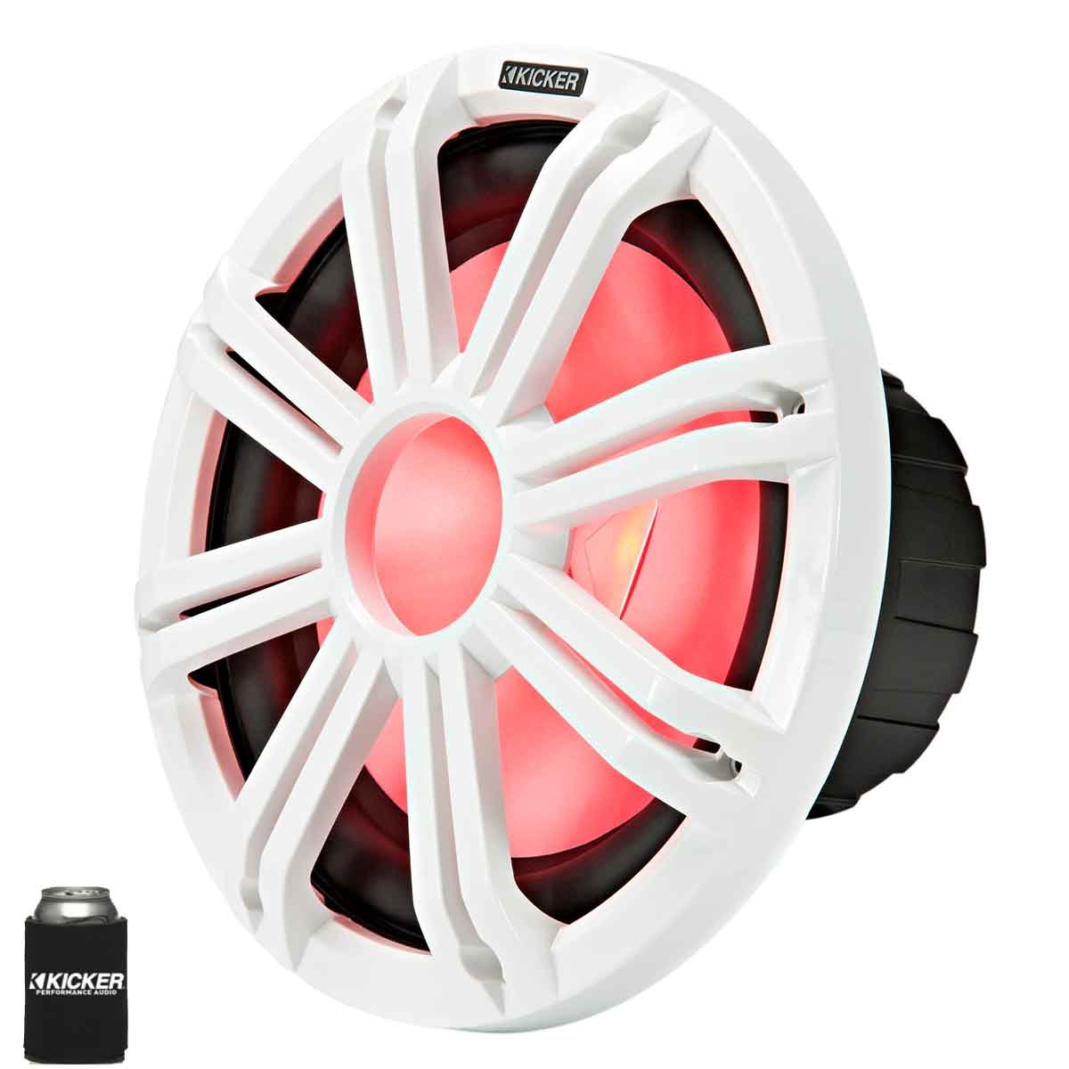 Kicker Kmf124 12'' Marine Subwoofer With Led White Grill 4 Ohm For Free Air Applications