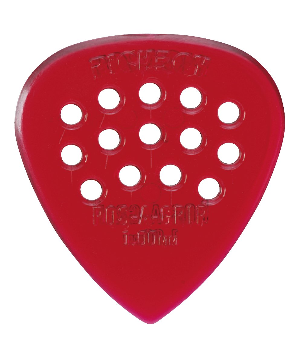 Pickboy Pos A Grip, Red, Polycarbonate, 1.00Mm, 10 Picks